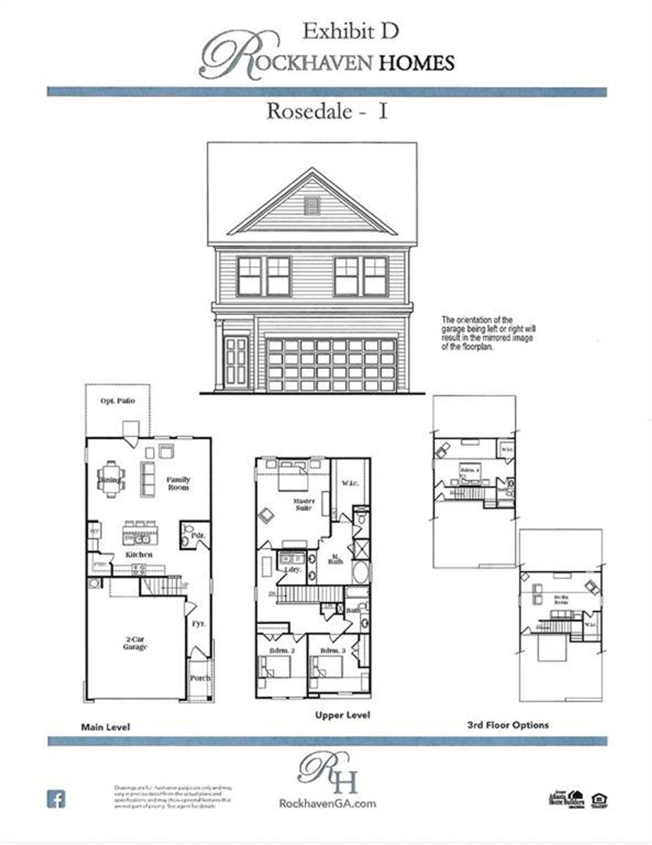 2D floor plan layout of this home in Walden Park - The Retreat, Jonesboro, GA (Image 2).