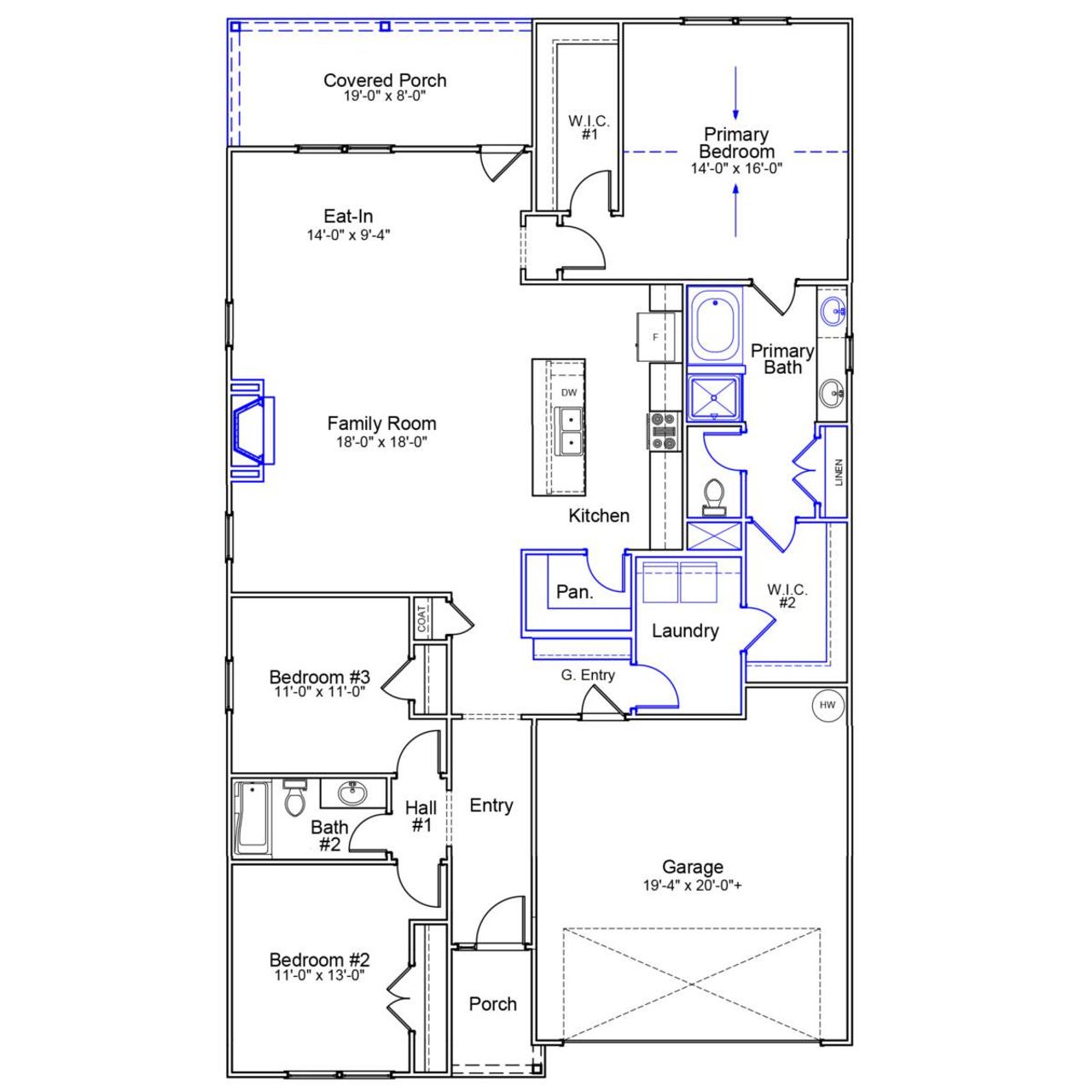 2D floor plan layout of this home in Ellington, Elgin, SC (Image 2).