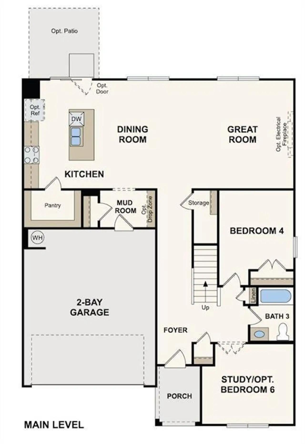 2D floor plan layout of this home in Walker Grove, McDonough, GA (Image 2). 2D floor plan layout of this home in Walker Grove, McDonough, GA (Image 2).