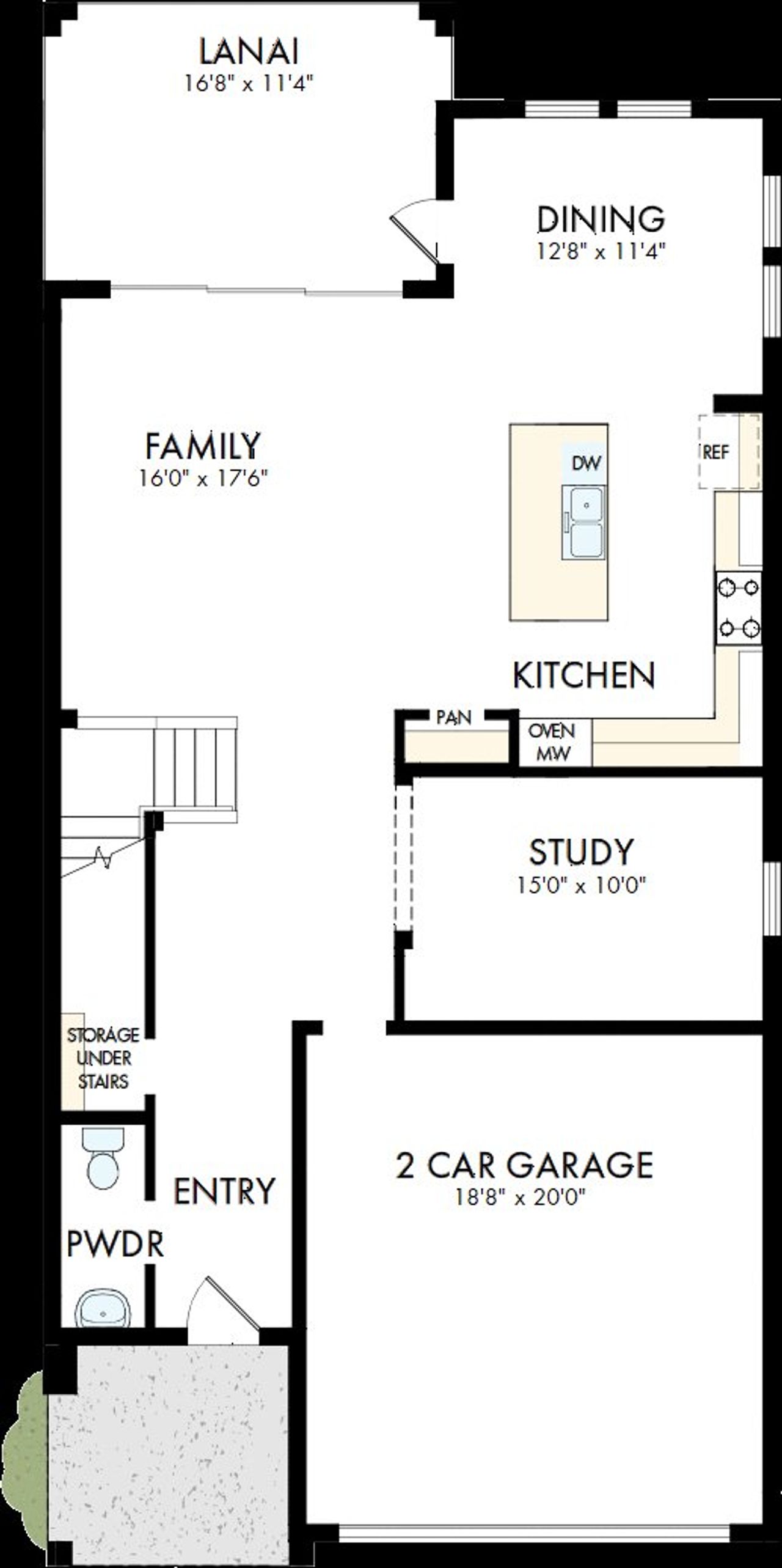 2D floor plan layout of this home in Persimmon Place – Garden Series, Wesley Chapel, FL (Image 2). 2D floor plan layout of this home in Persimmon Place – Garden Series, Wesley Chapel, FL (Image 2).