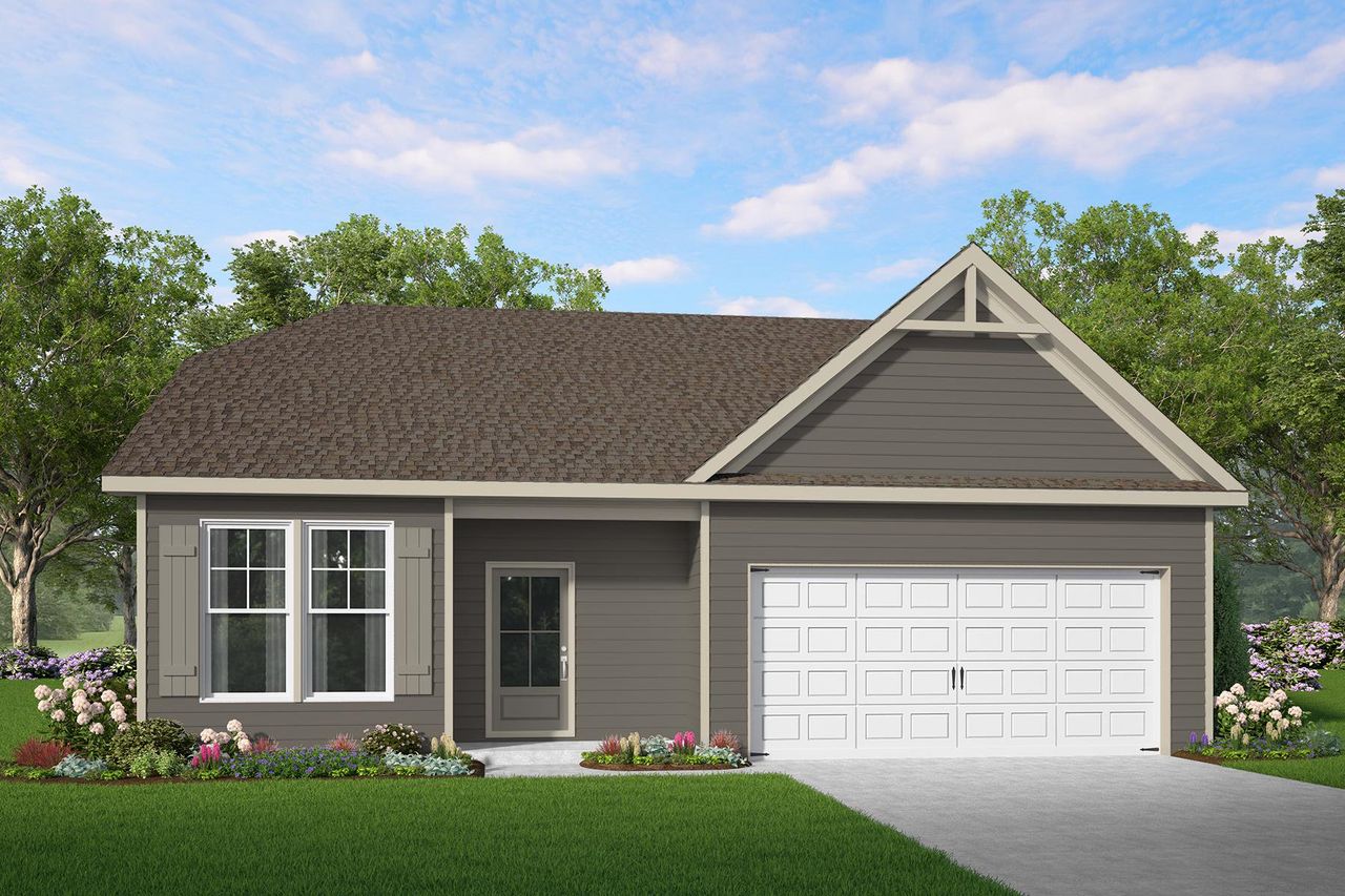 Representative exterior photo of a completed home built from the Cottonwood by McKinley Homes in Oakhill Estates, Adairsville, GA (Image 2).