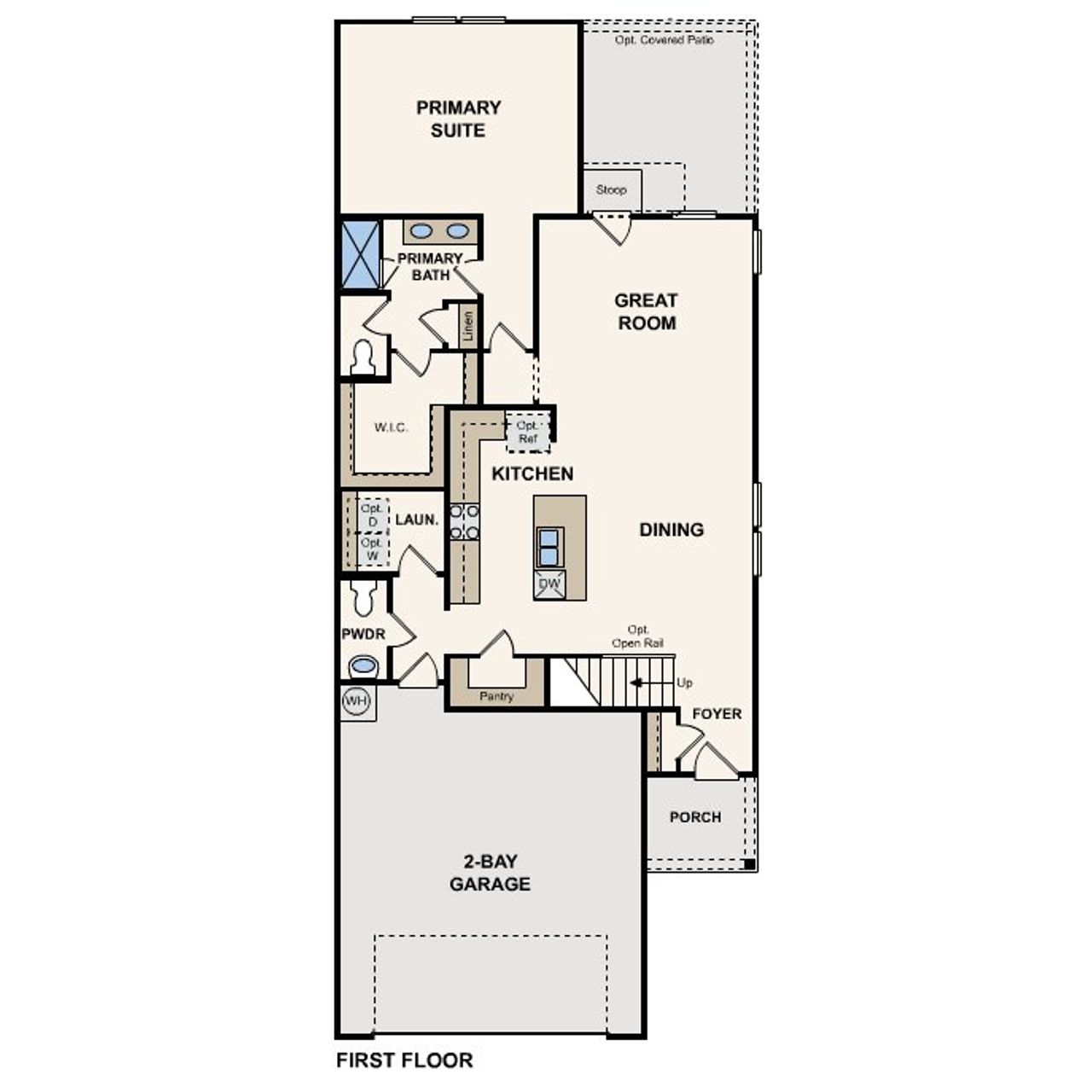 2D floor plan layout of this home in Mesa Vista, San Antonio, TX (Image 2).