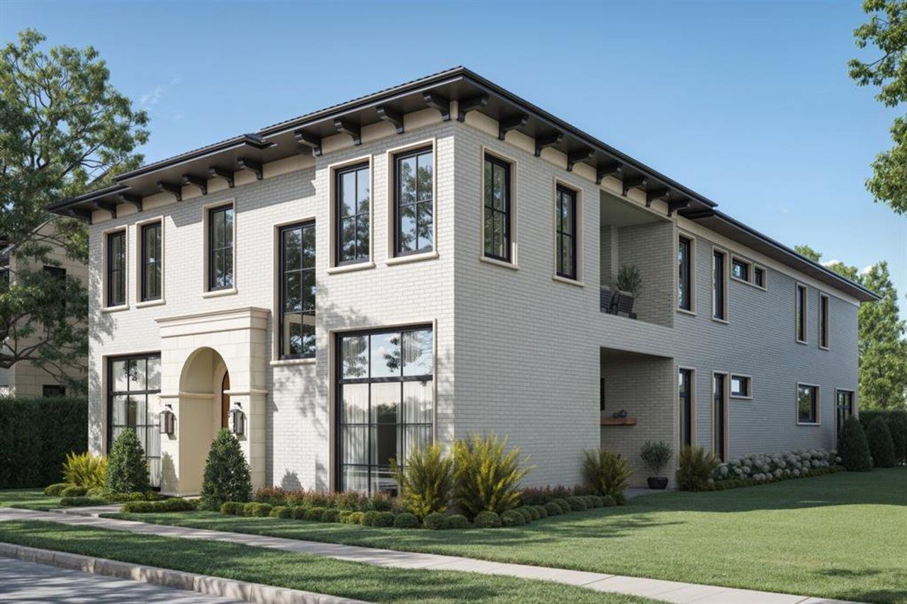Front exterior of a new home in , Southlake, TX, highlighting curb appeal (Image 2). Front exterior of a new home in , Southlake, TX, highlighting curb appeal (Image 2).