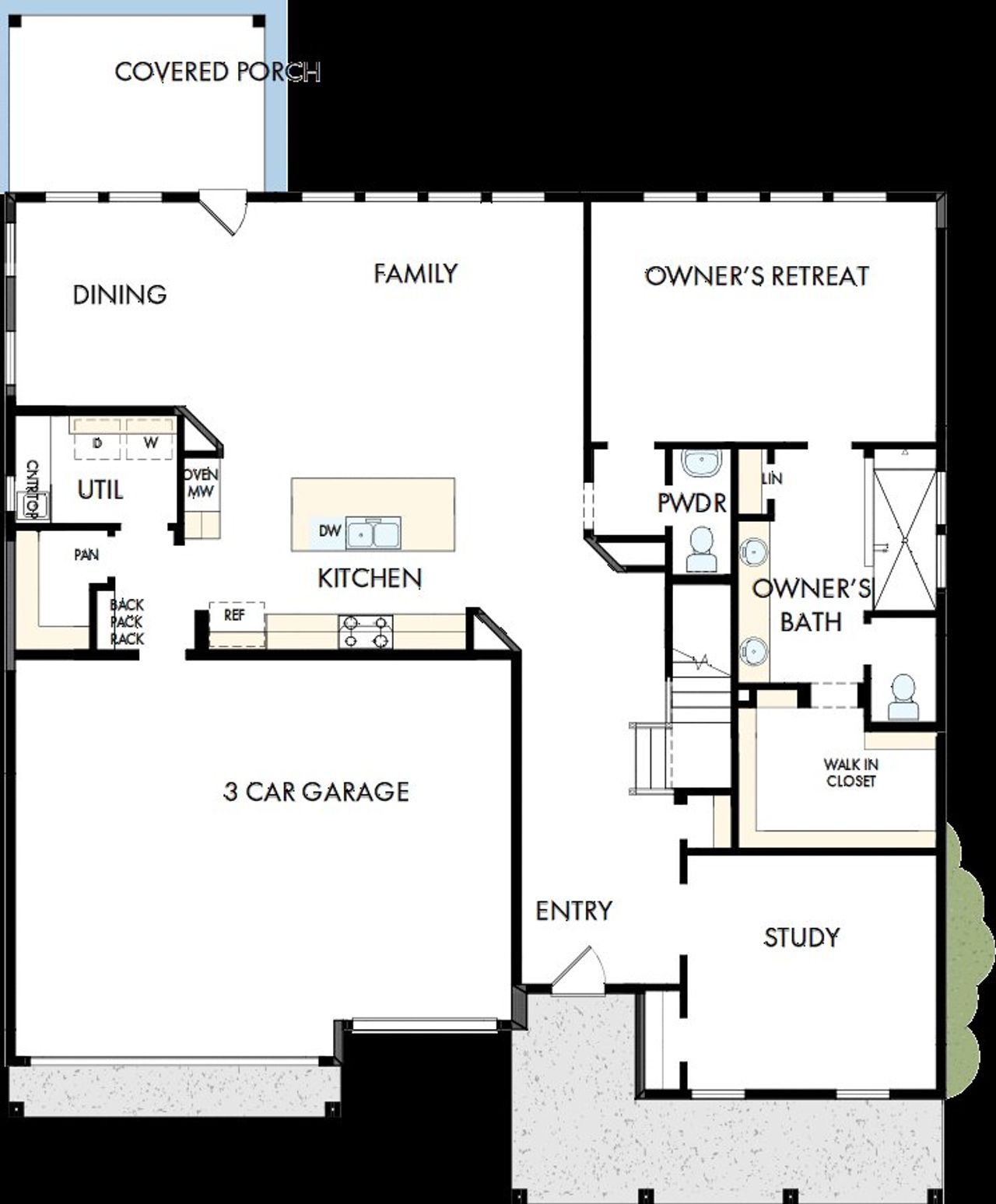 2D floor plan layout of this home in Serenity - The Park Collection, Fuquay Varina, NC (Image 2). 2D floor plan layout of this home in Serenity - The Park Collection, Fuquay Varina, NC (Image 2).