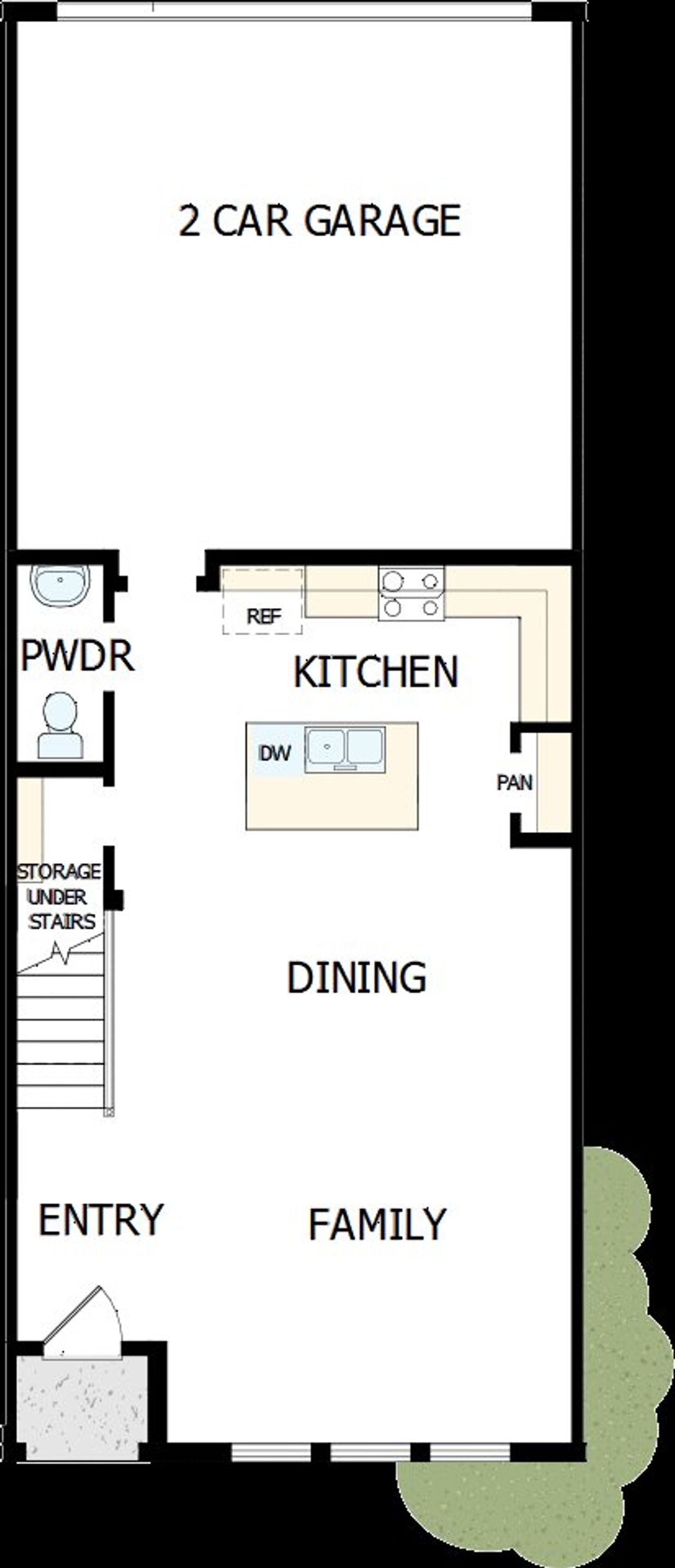 2D floor plan layout of this home in Baldwin Crossing 22', Orlando, FL (Image 2).