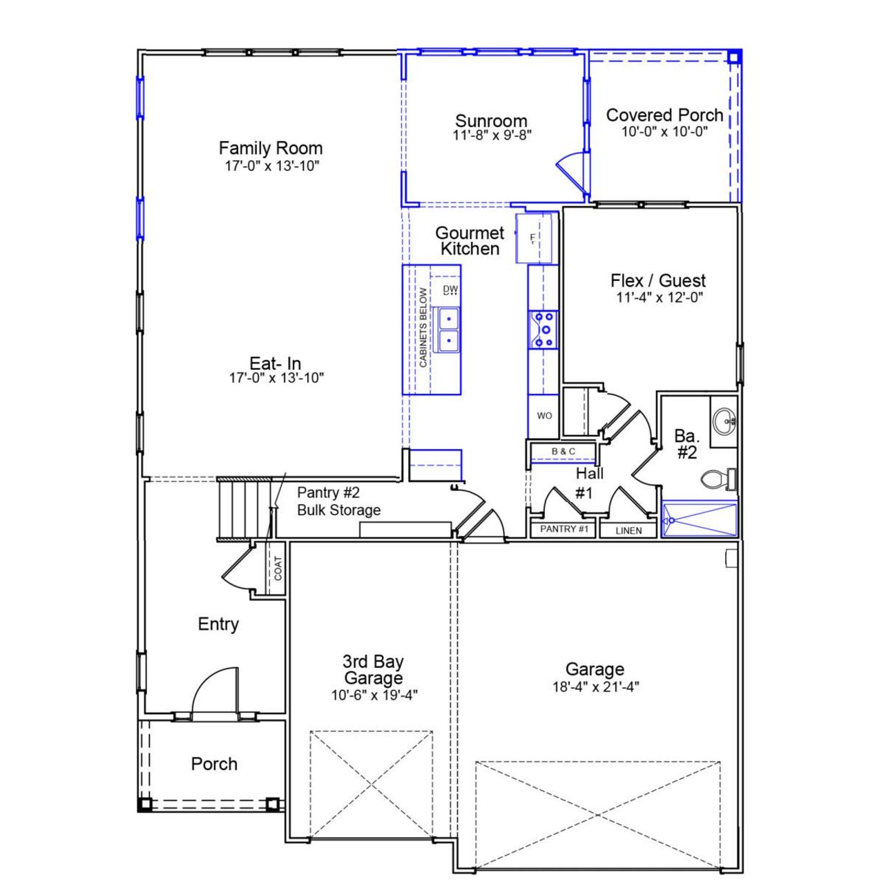 2D floor plan layout of this home in Rogers Spring, Graham, NC (Image 2).