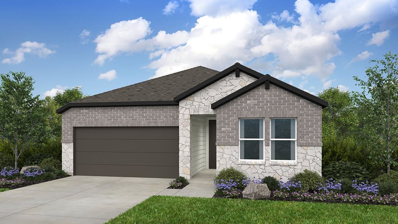 Representative exterior photo of a completed home built from the Pedernales by Taylor Morrison in Turners Crossing, Austin, TX (Image 2).