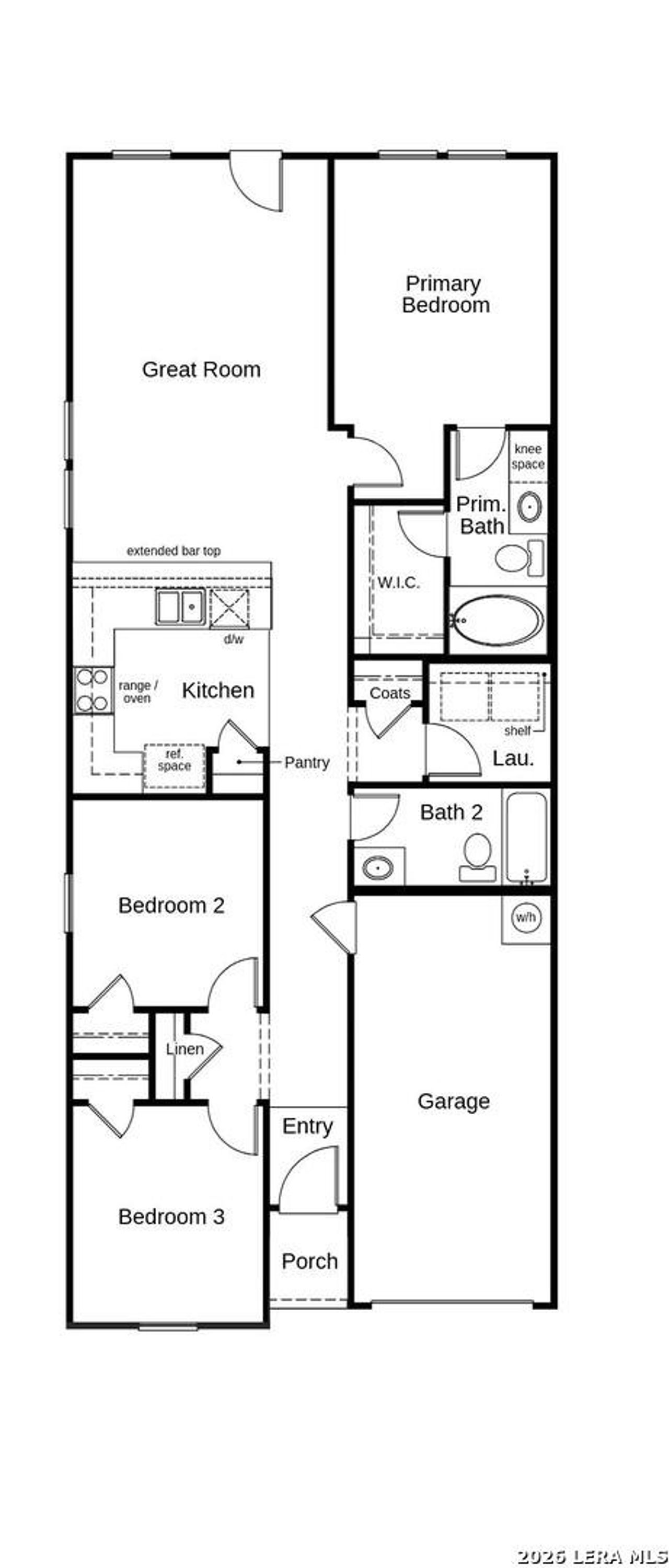 2D floor plan layout of this home in , San Antonio, TX (Image 2).