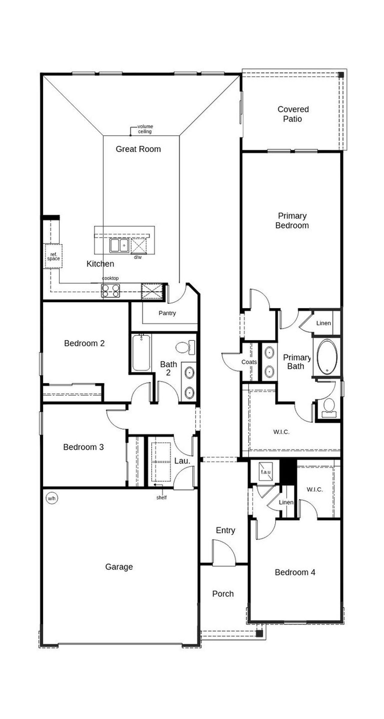 2D floor plan layout of this home in Anabelle Island - Executive Series, Green Cove Springs, FL (Image 2).