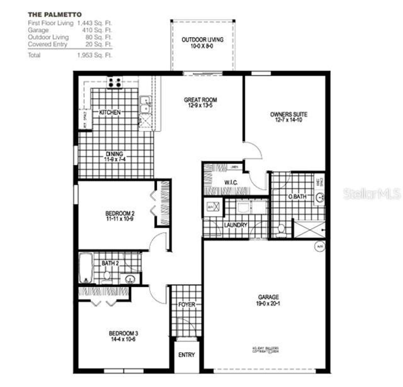 2D floor plan layout of this home in , Lake Wales, FL (Image 2).