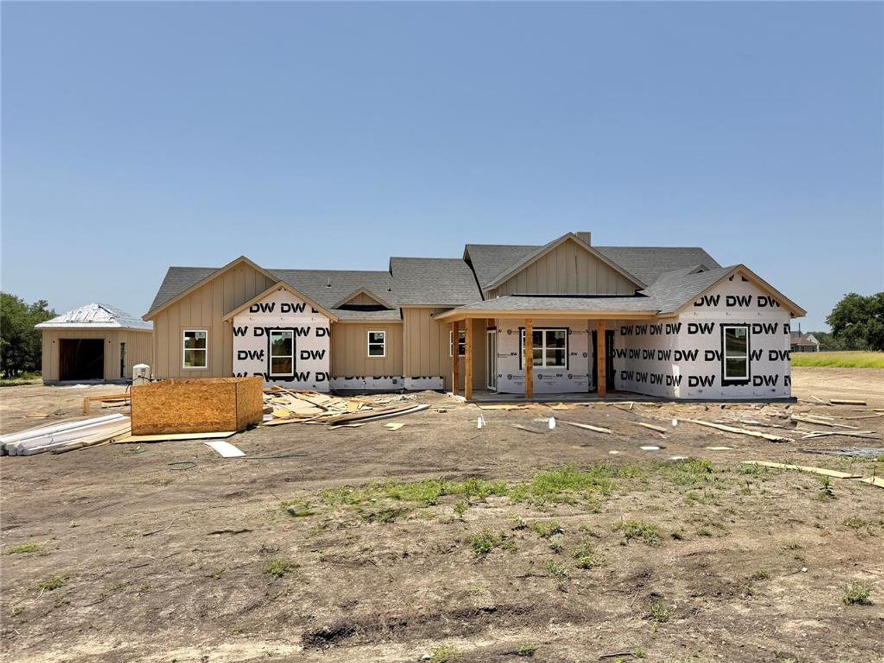 In-progress construction of a new home in , Weatherford, TX (Image 2).