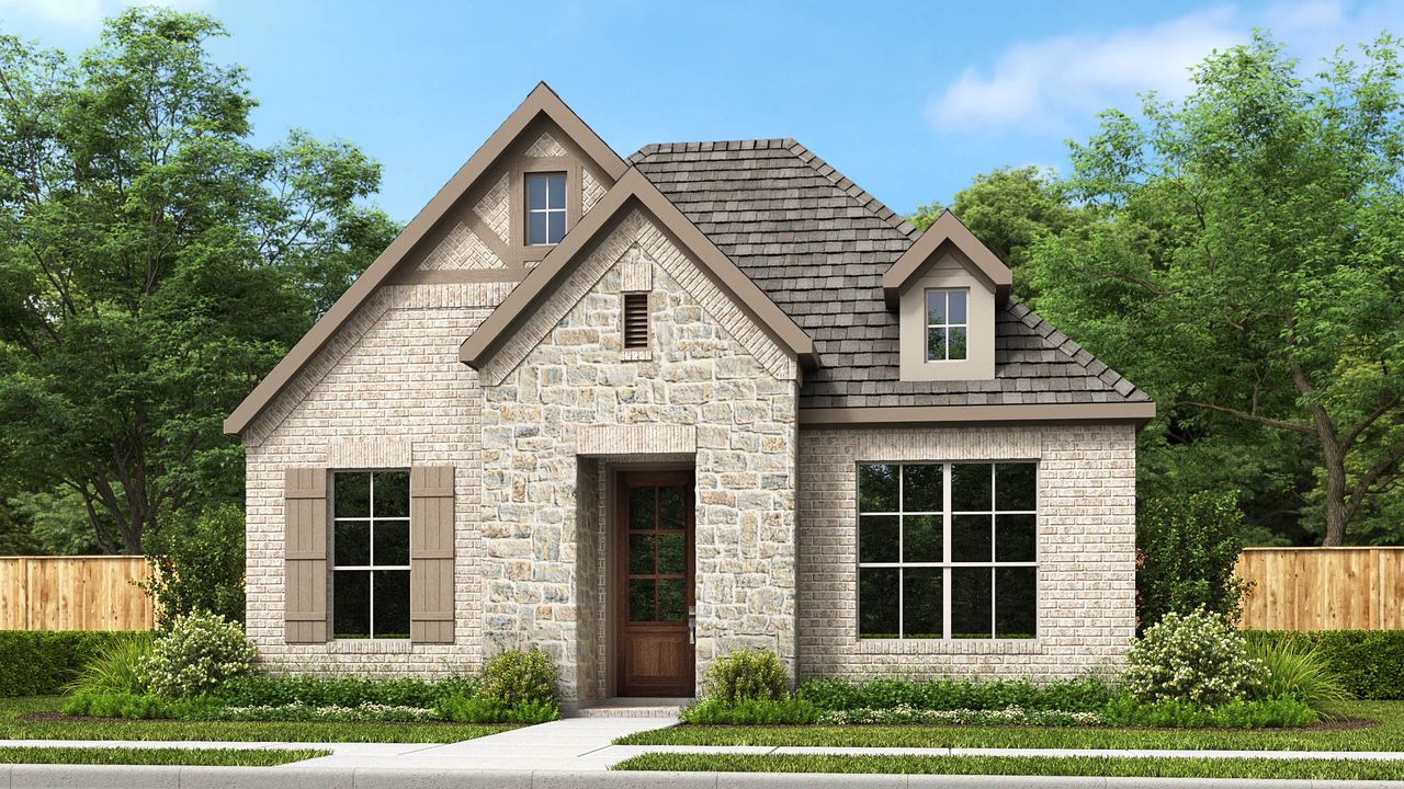 Representative exterior photo of a completed home built from the 2024T by Perry Homes in The Parks At Wilson Creek 40', Celina, TX (Image 2). Representative exterior photo of a completed home built from the 2024T by Perry Homes in The Parks At Wilson Creek 40', Celina, TX (Image 2).