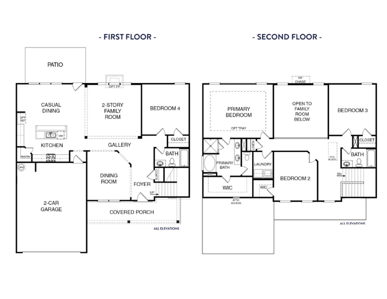 2D floor plan layout of this home in Woodland Hills, Loganville, GA (Image 2).