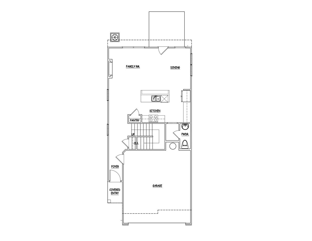 2D floor plan layout of this home in Mulberry Summit, Flowery Branch, GA (Image 2).