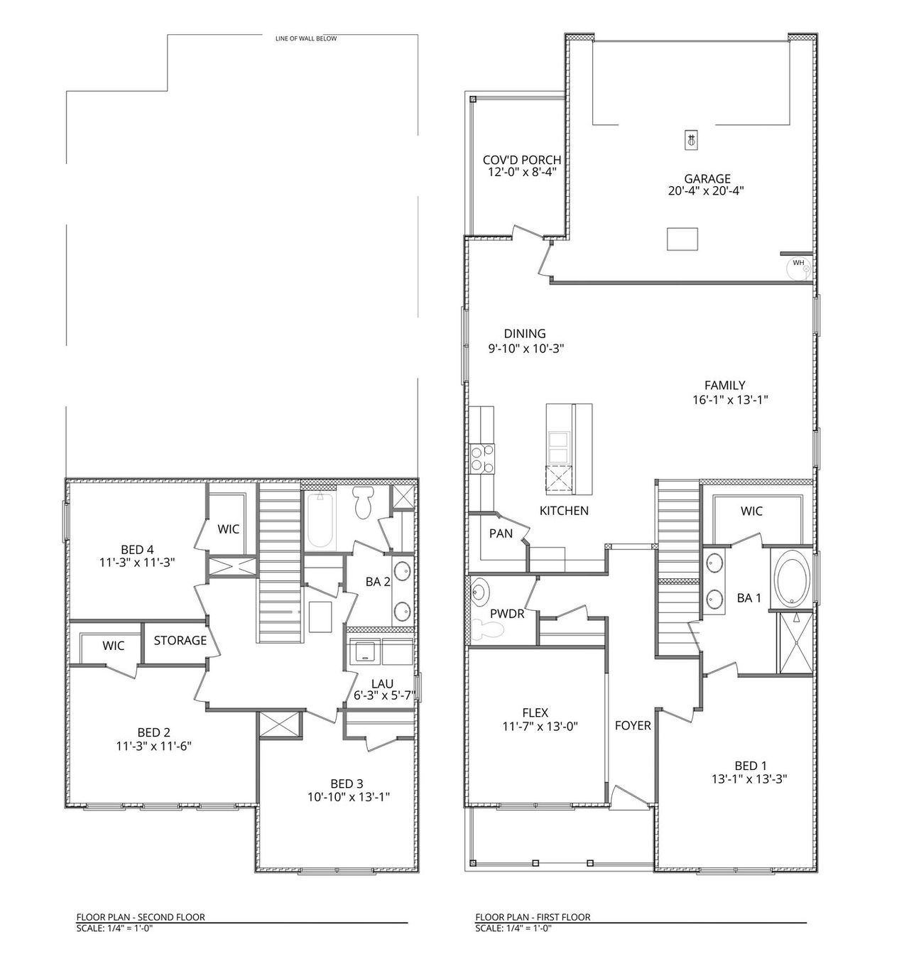 2D floor plan layout for the The Calhoun by D.R. Horton in Fallschase, Tallahassee, FL (Image 2).