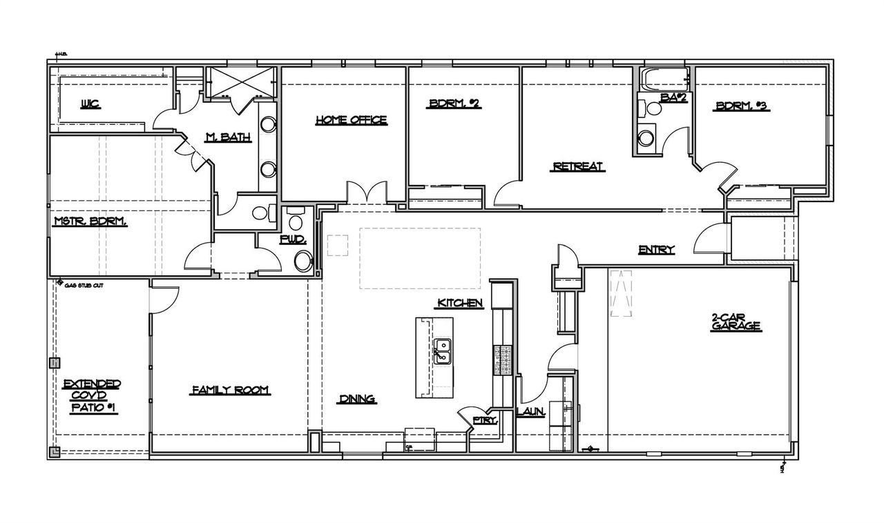 2D floor plan layout of this home in University Heights, Round Rock, TX (Image 2).