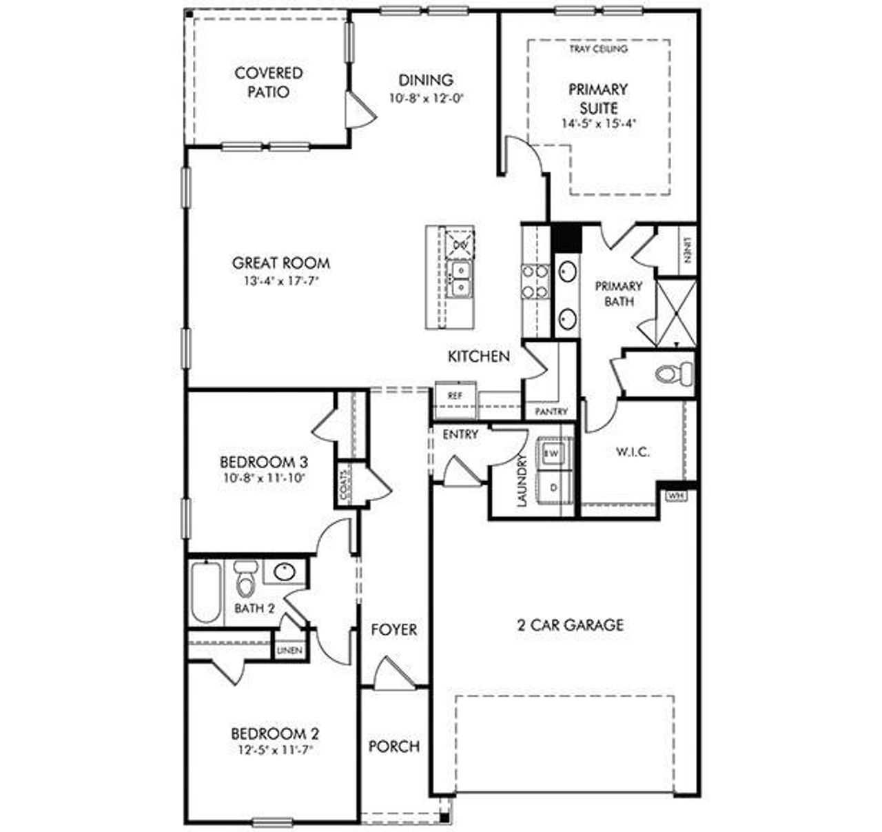 2D floor plan layout of this home in Manning Mill, Adairsville, GA (Image 2).
