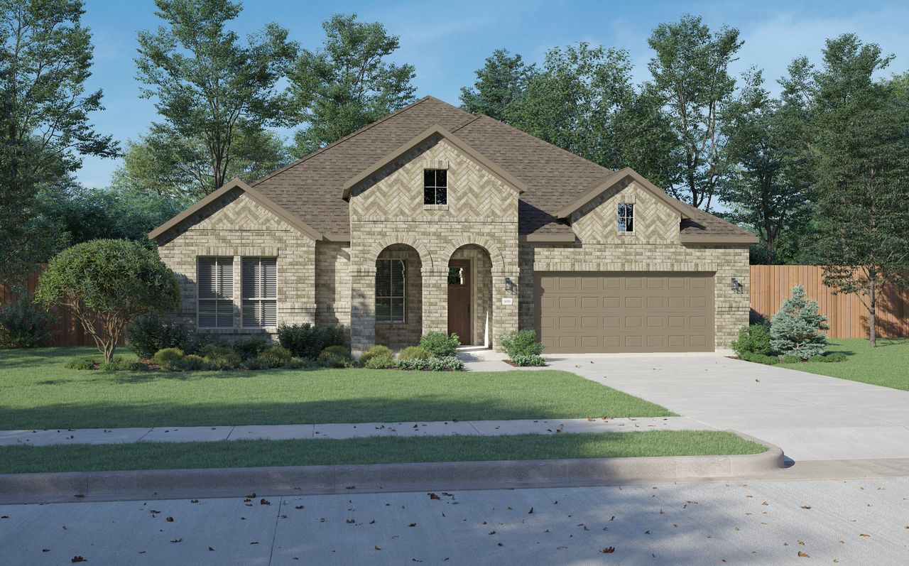 Representative exterior photo of a completed home built from the Sequoia by Centre Living Homes in Dove Hollow, Waxahachie, TX (Image 2).