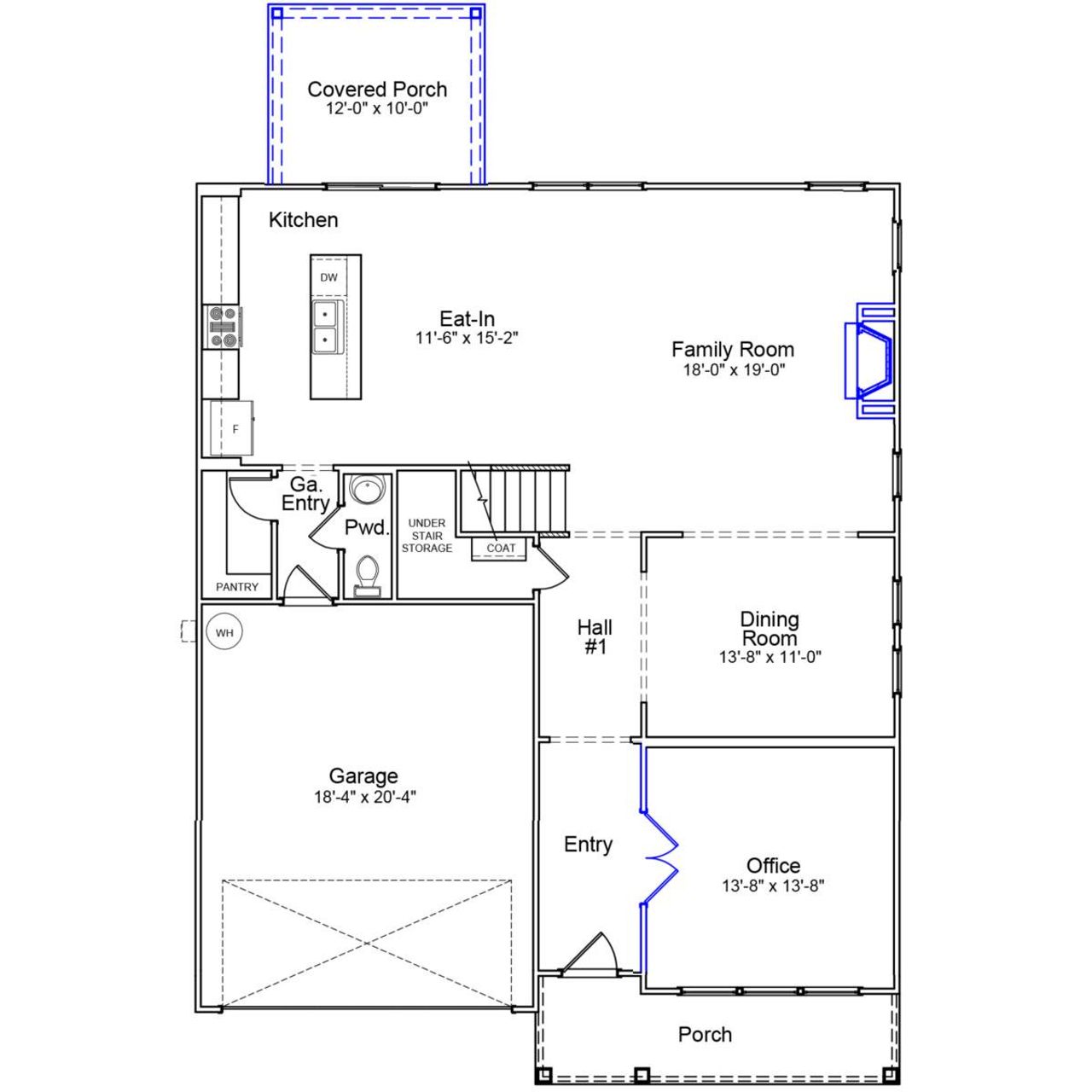 2D floor plan layout of this home in Stapleton, Clemmons, NC (Image 2).