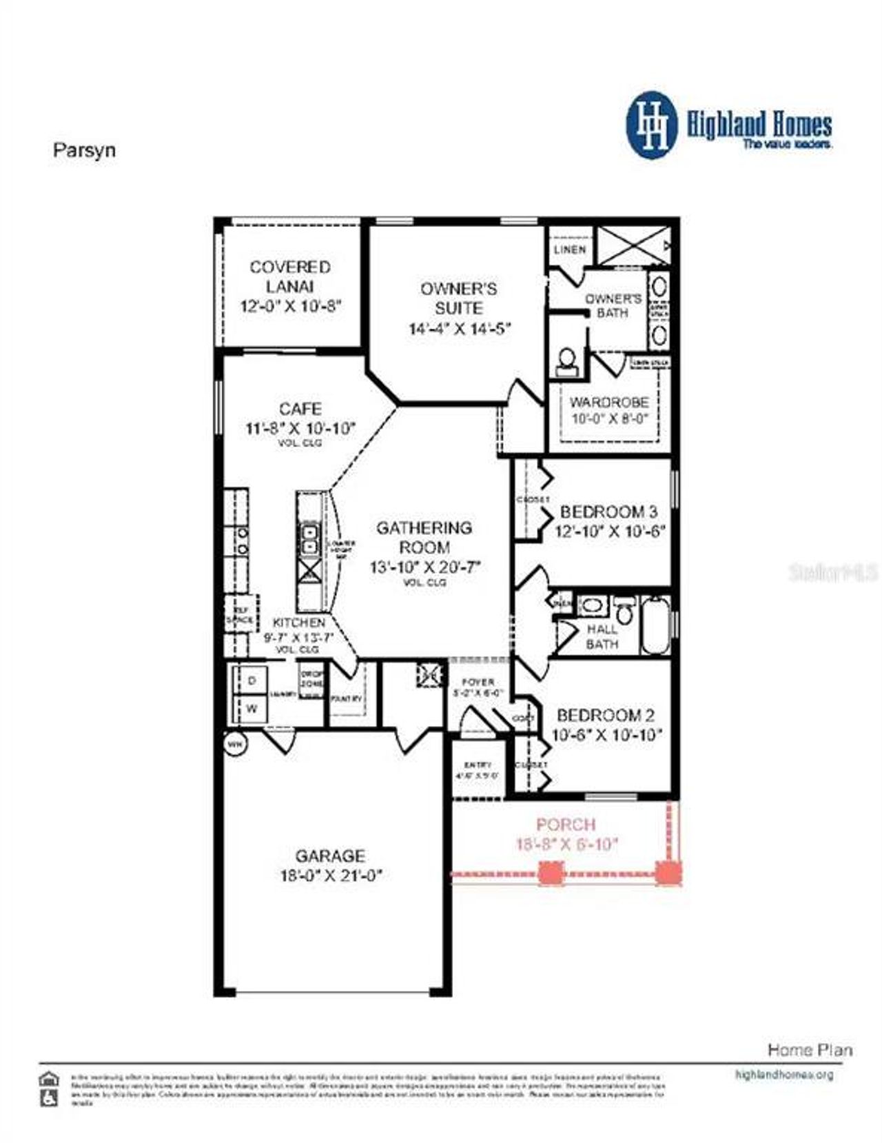 2D floor plan layout of this home in Stonebridge North, Zephyrhills, FL (Image 2).