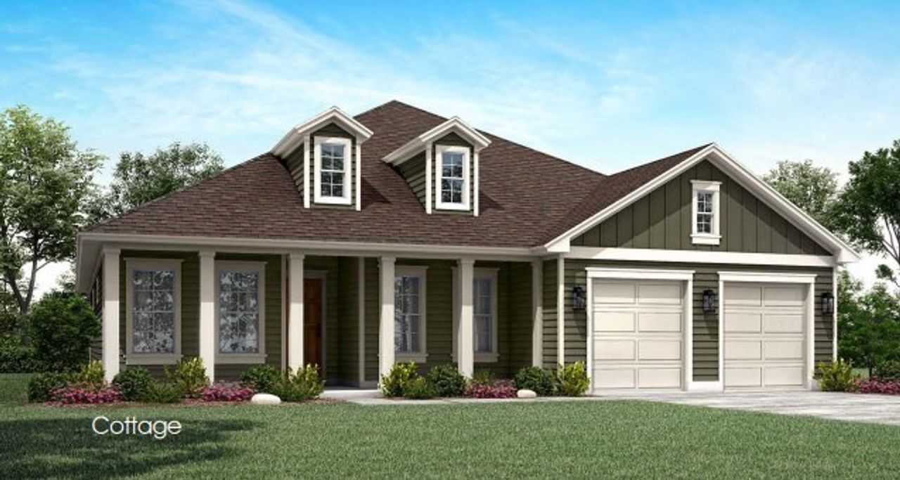 Representative exterior photo of a completed home built from the Calheta 2503 by Dostie Homes in Marshes of Madeira, St. Augustine, FL (Image 2).