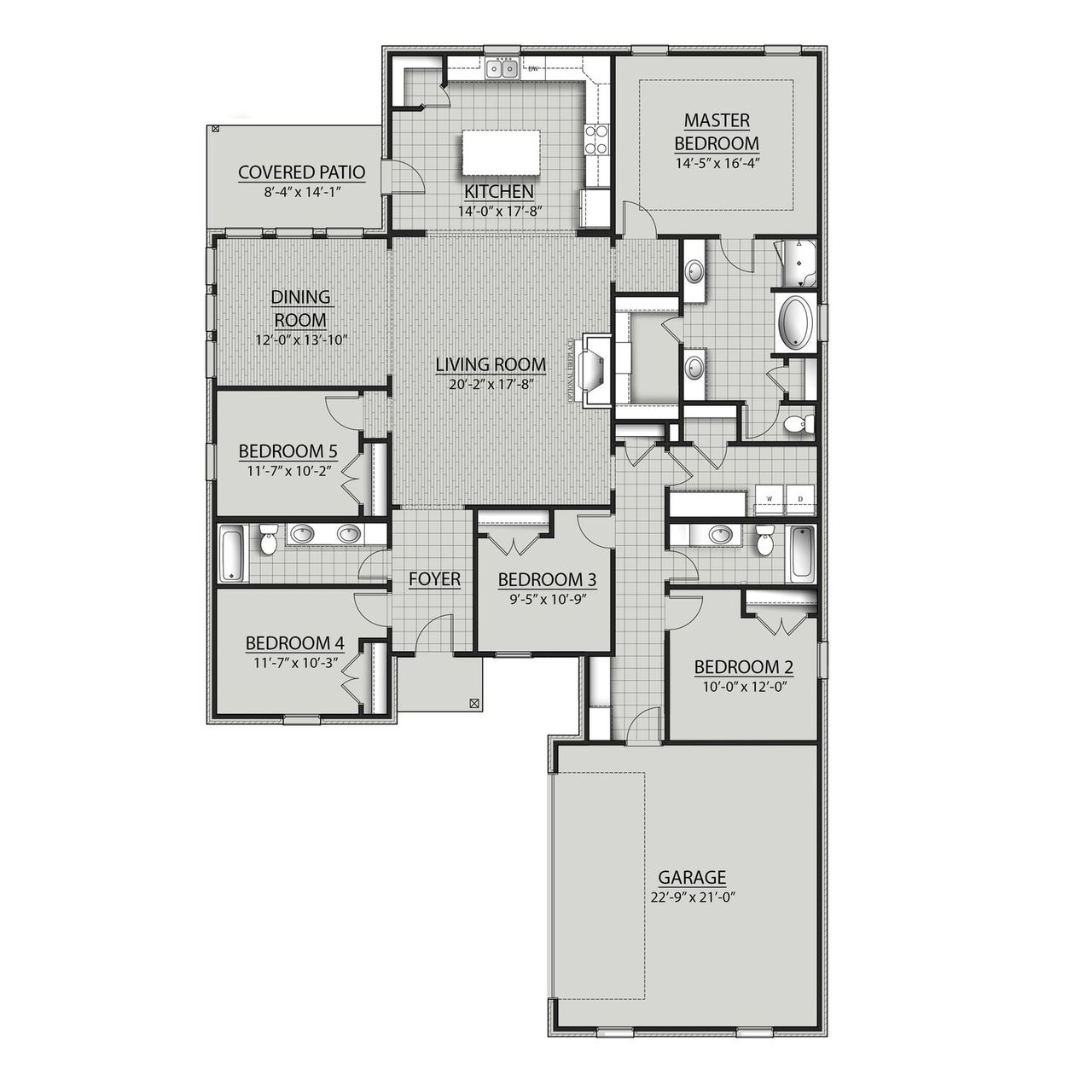 2D floor plan layout for the Harmony II S by DSLD Homes in Longleaf, Lumberton, TX (Image 2). 2D floor plan layout for the Harmony II S by DSLD Homes in Longleaf, Lumberton, TX (Image 2).
