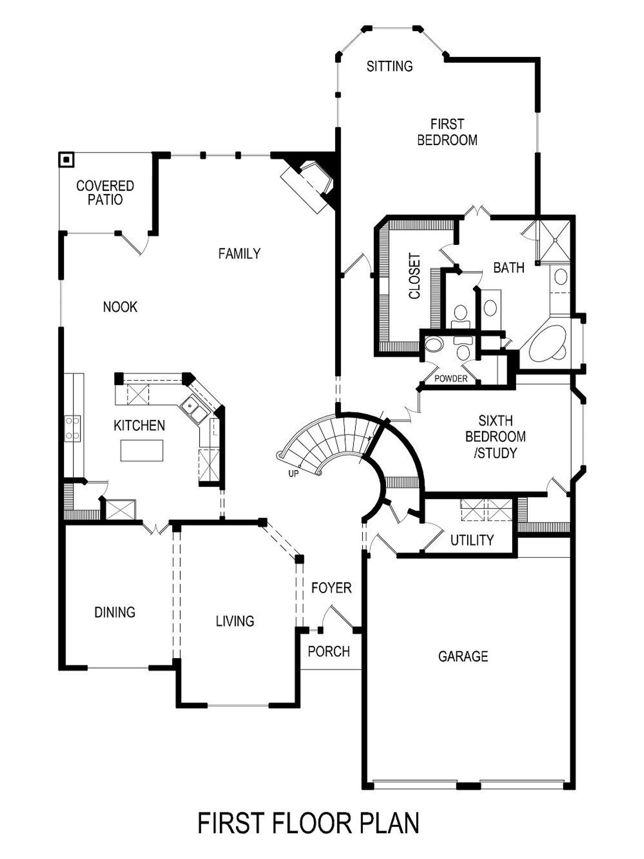 2D floor plan layout of this home in Hawkins Meadows, Midlothian, TX (Image 2).