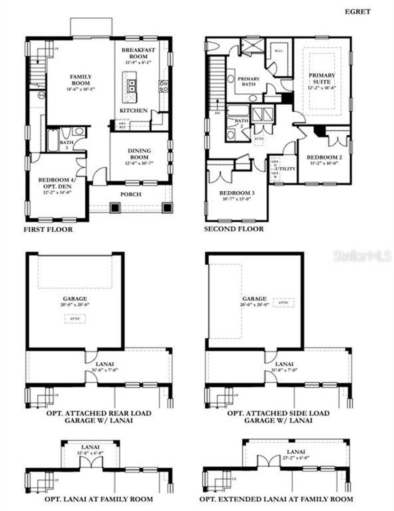 2D floor plan layout of this home in , St. Petersburg, FL (Image 2).