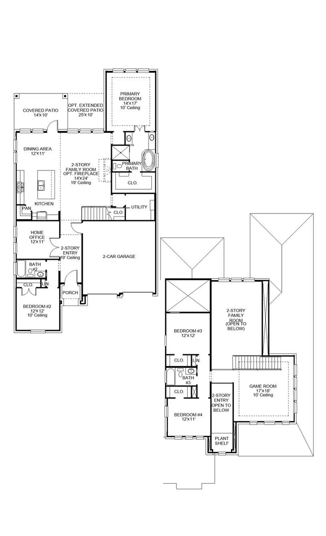 2D floor plan layout of this home in Santa Rita Ranch - Eldorado, Liberty Hill, TX (Image 2).