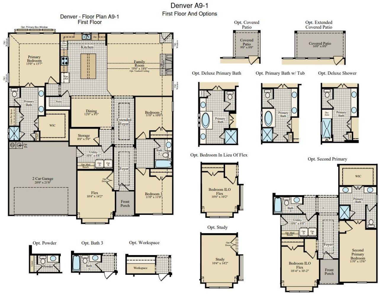 2D floor plan layout of this home in Bull Hide Estates, Hewitt, TX (Image 2).