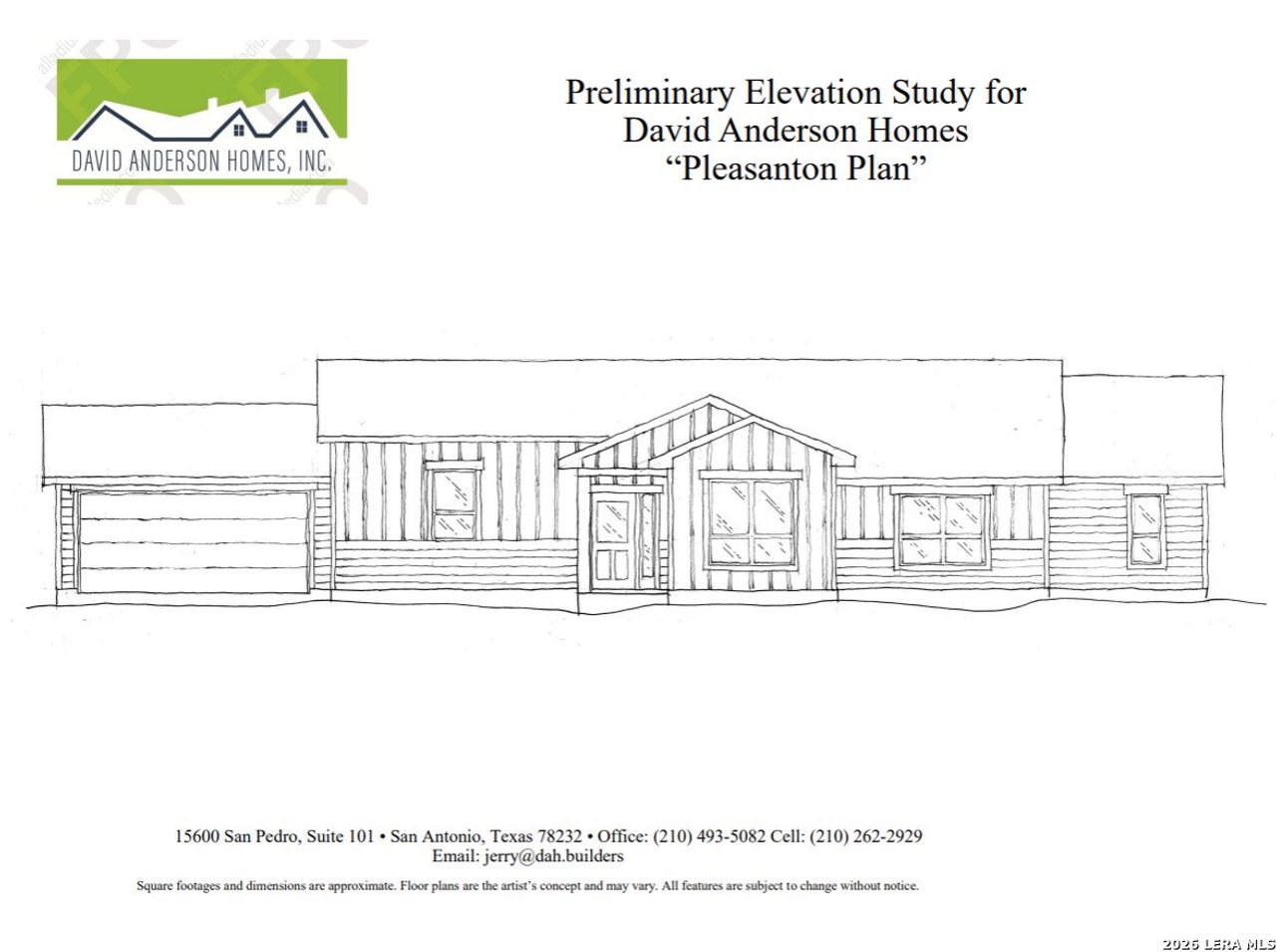 Exterior rendering of this home design in , Pleasanton, TX (Image 2).