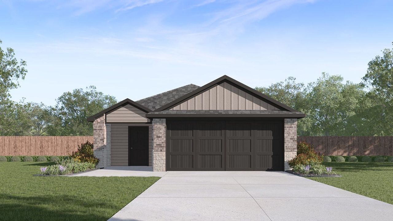 Representative exterior photo of a completed home built from the X30ua - The Uma by D.R. Horton in Redbird Ranch, San Antonio, TX (Image 2).