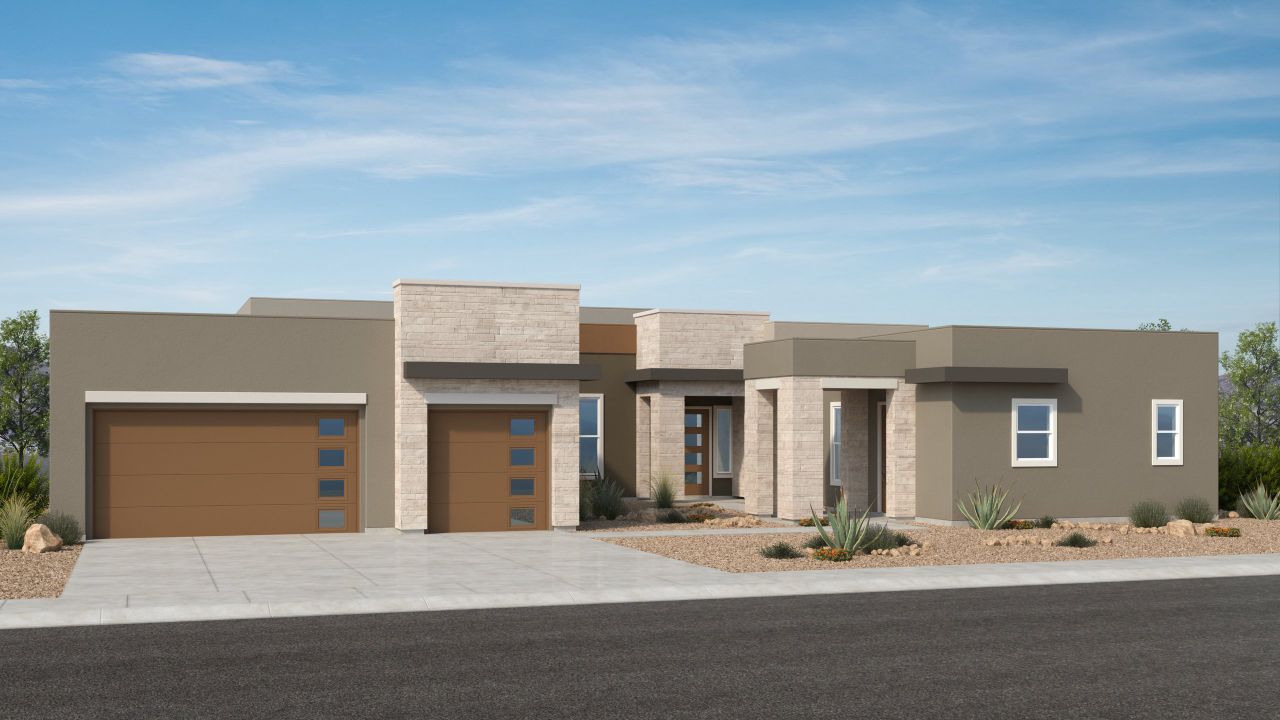 Representative exterior photo of a completed home built from the Hawthorne by Taylor Morrison in Verdin Capstone Collection, Phoenix, AZ (Image 2).