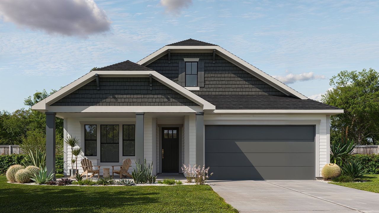 Representative exterior photo of a completed home built from the 2344J by Perry Homes in Hyland Trail, Green Cove Springs, FL (Image 2).