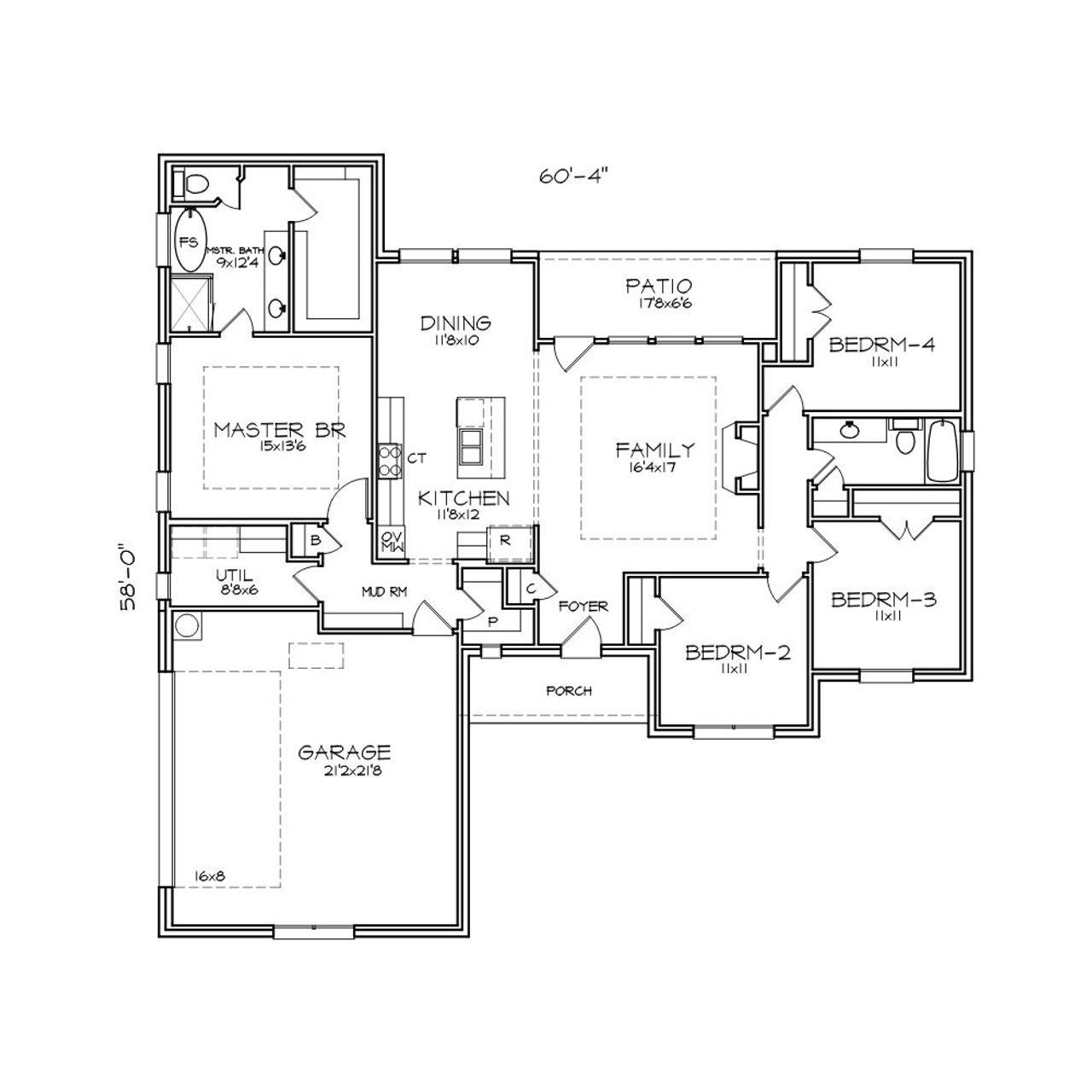 2D floor plan layout of this home in The Ranches At Valley View, Reno, TX (Image 2).