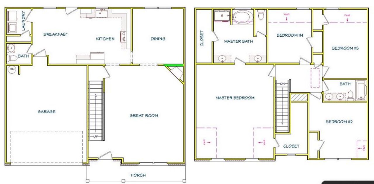 2D floor plan layout for the Brooks by Capshaw in Garden Walk, Jackson, GA (Image 2). 2D floor plan layout for the Brooks by Capshaw in Garden Walk, Jackson, GA (Image 2).