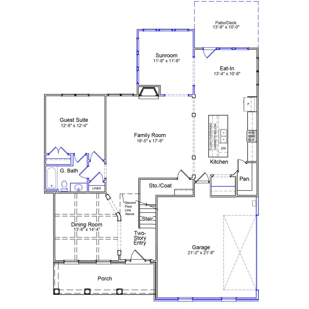 2D floor plan layout of this home in Suter Estates, Easley, SC (Image 2). 2D floor plan layout of this home in Suter Estates, Easley, SC (Image 2).