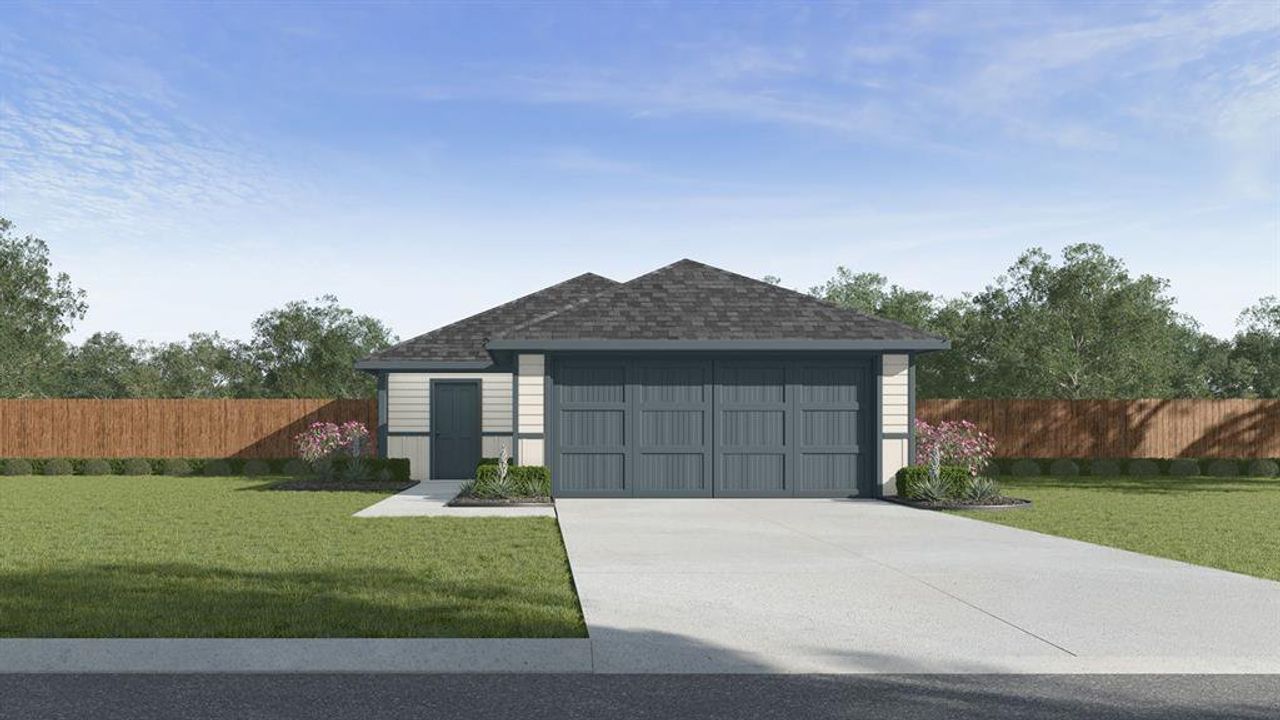Front exterior of a new home in Maplewood Meadows, Talty, TX, highlighting curb appeal (Image 2).