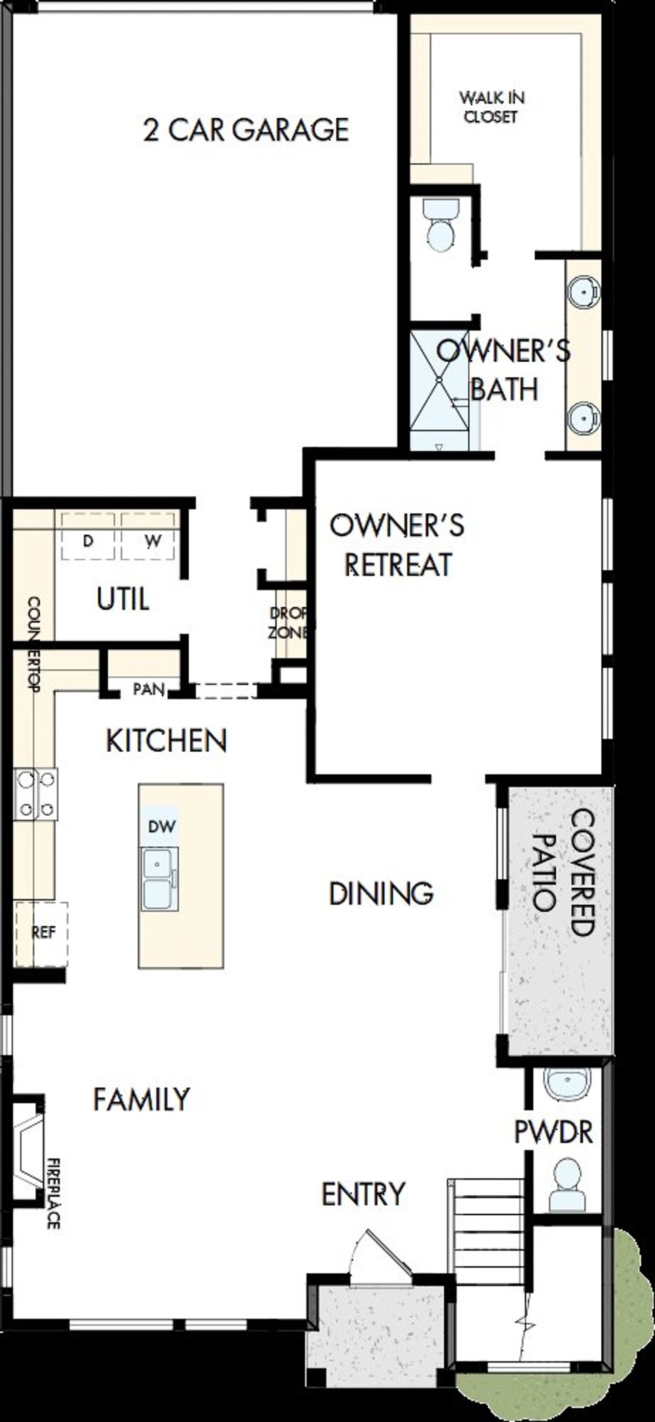 2D floor plan layout of this home in Elevate at Wolf Ranch, Colorado Springs, CO (Image 2).