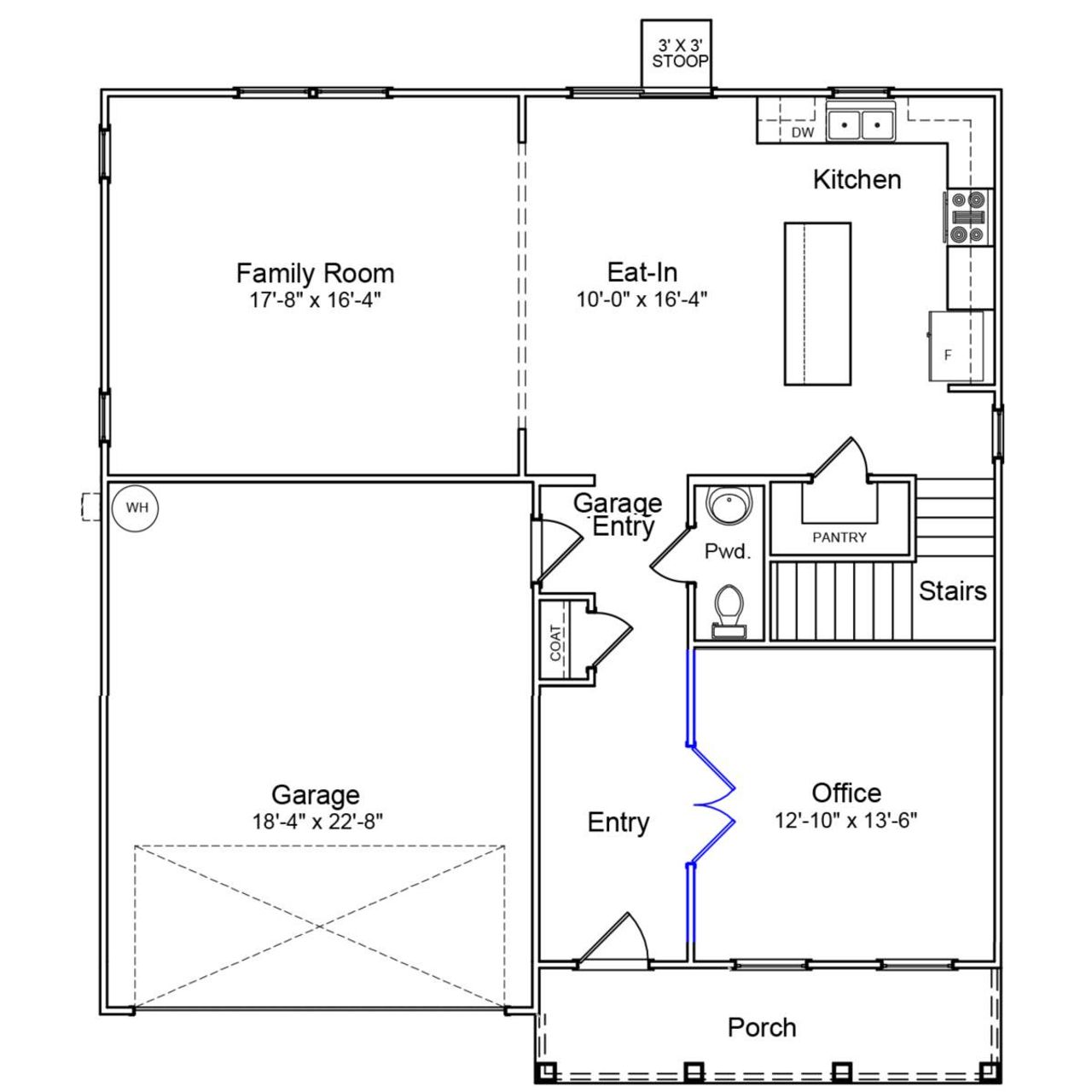 2D floor plan layout of this home in Winston Ridge, Youngsville, NC (Image 2). 2D floor plan layout of this home in Winston Ridge, Youngsville, NC (Image 2).
