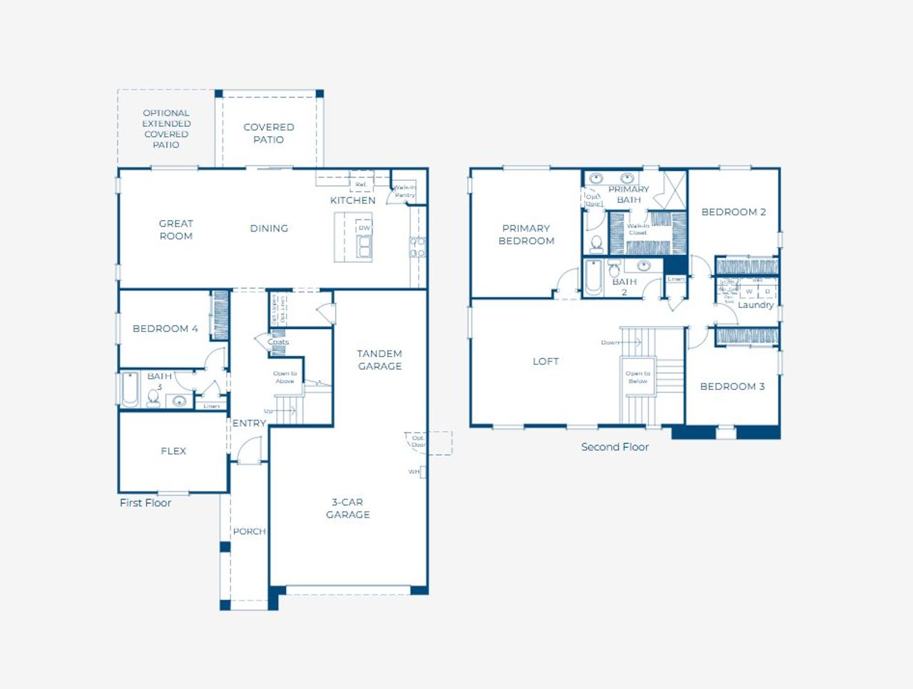 2D floor plan layout of this home in Windstone Ranch North, Surprise, AZ (Image 2). 2D floor plan layout of this home in Windstone Ranch North, Surprise, AZ (Image 2).