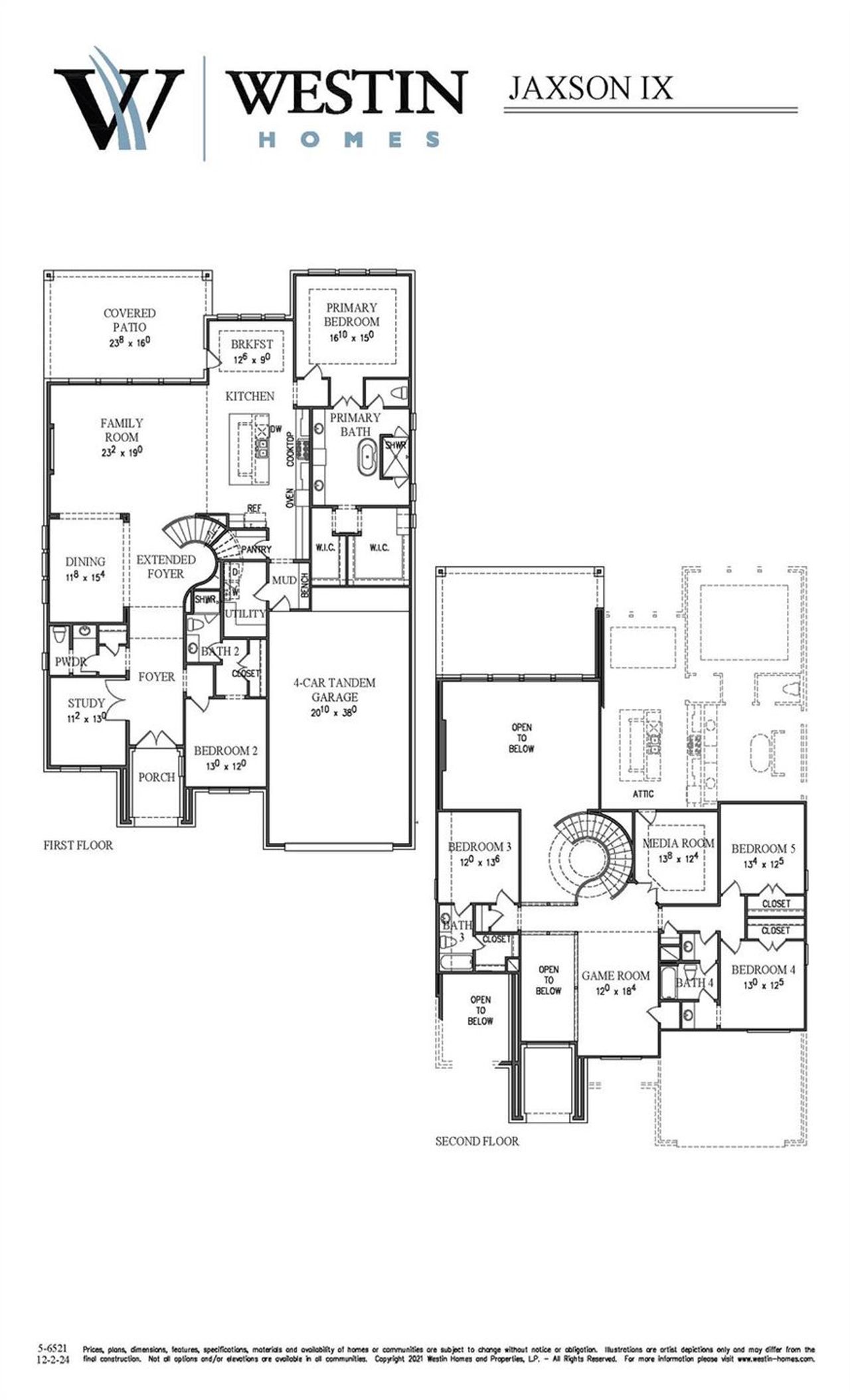 2D floor plan layout of this home in Kresston, Montgomery, TX (Image 2).