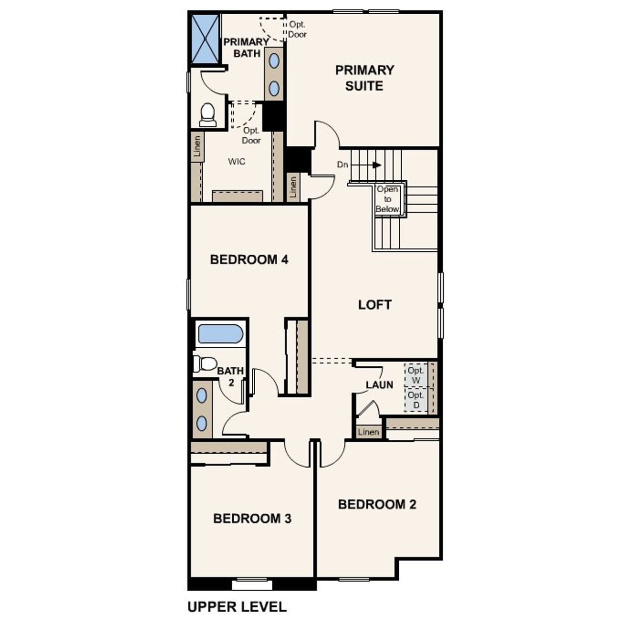 2D floor plan layout for the Marigold by Century Communities in North Copper Canyon, Surprise, AZ (Image 2).