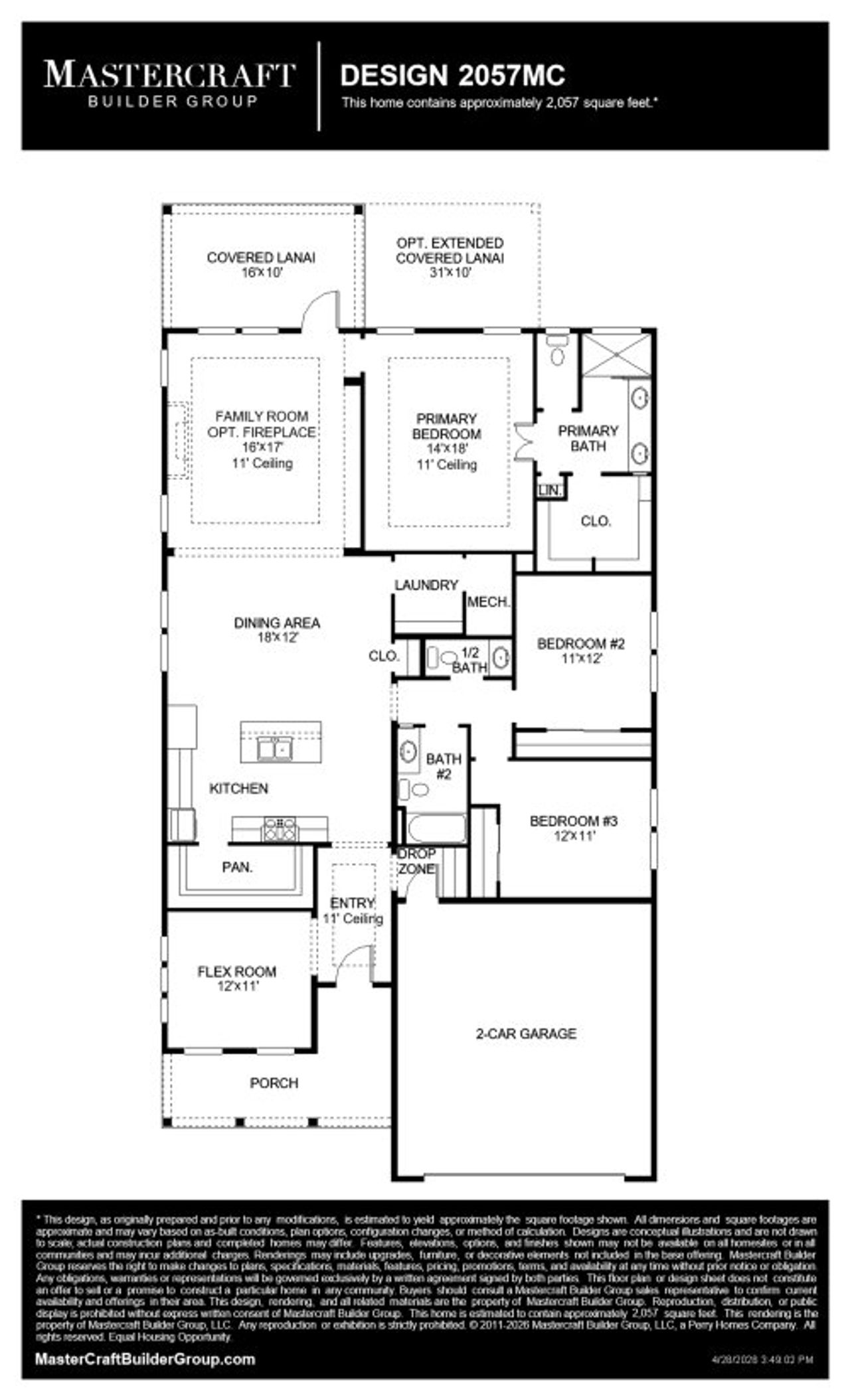 2D floor plan layout of this home in Madeira, St. Augustine, FL (Image 2).