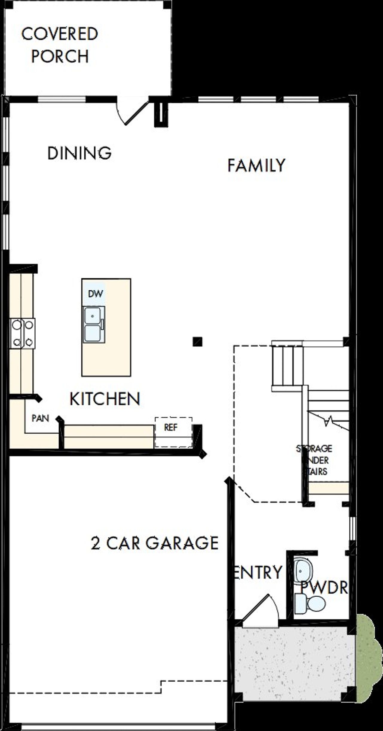 2D floor plan layout of this home in The Grand Prairie 40’, Hockley, TX (Image 2).