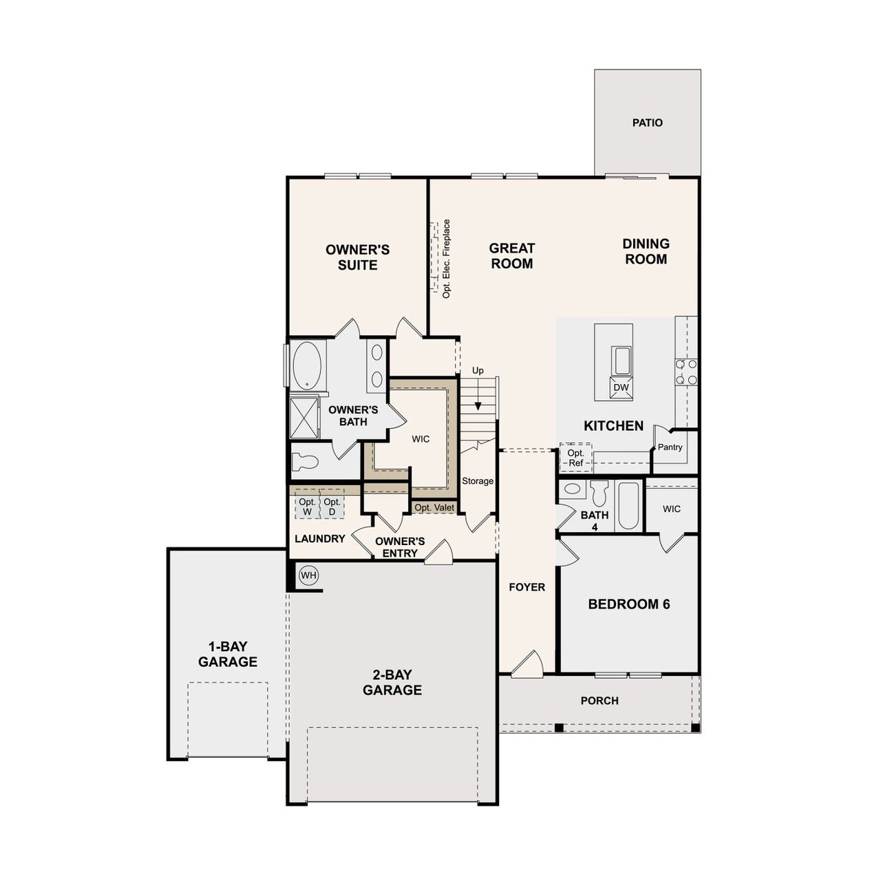2D floor plan layout of this home in The Oaks, Mount Juliet, TN (Image 2).