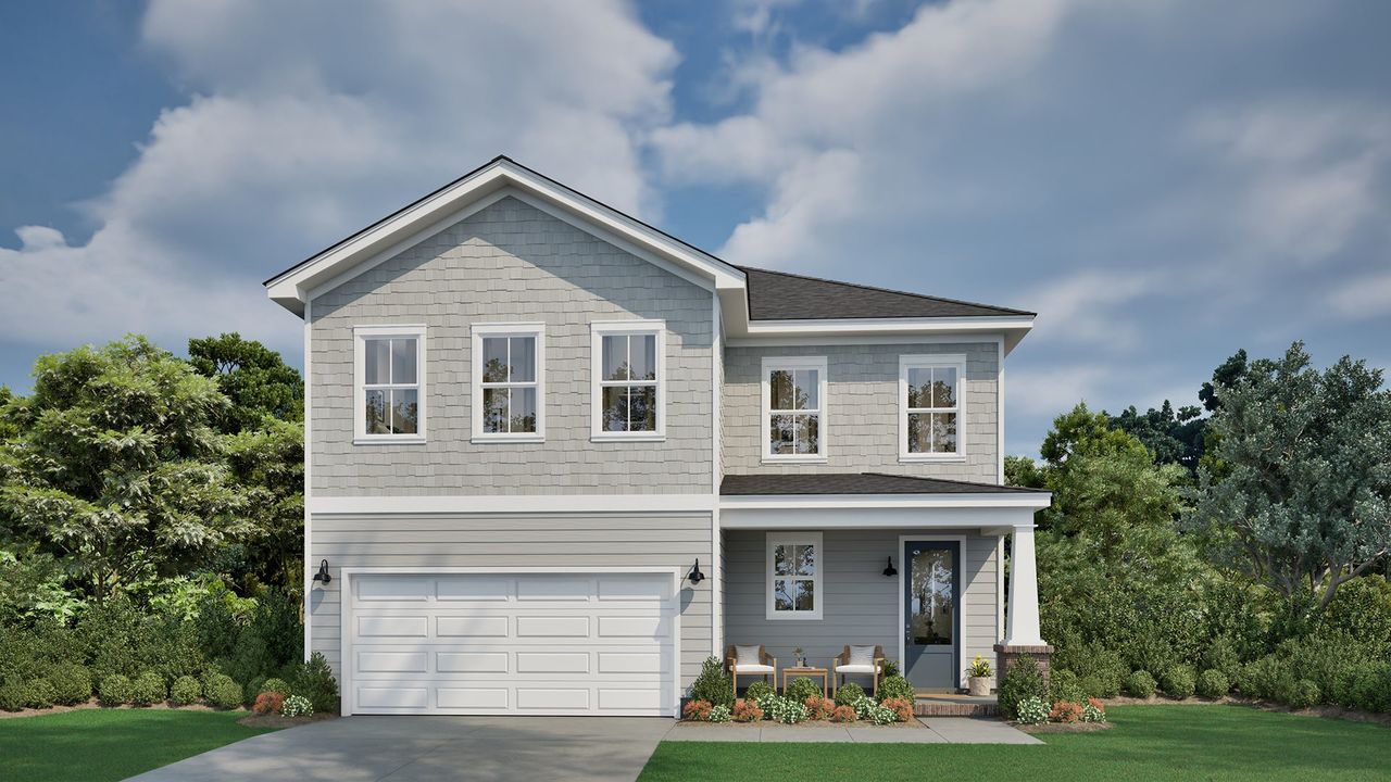 Representative exterior photo of a completed home built from the The Azalea by New Leaf Builders in East Lake, Leland, NC (Image 2).