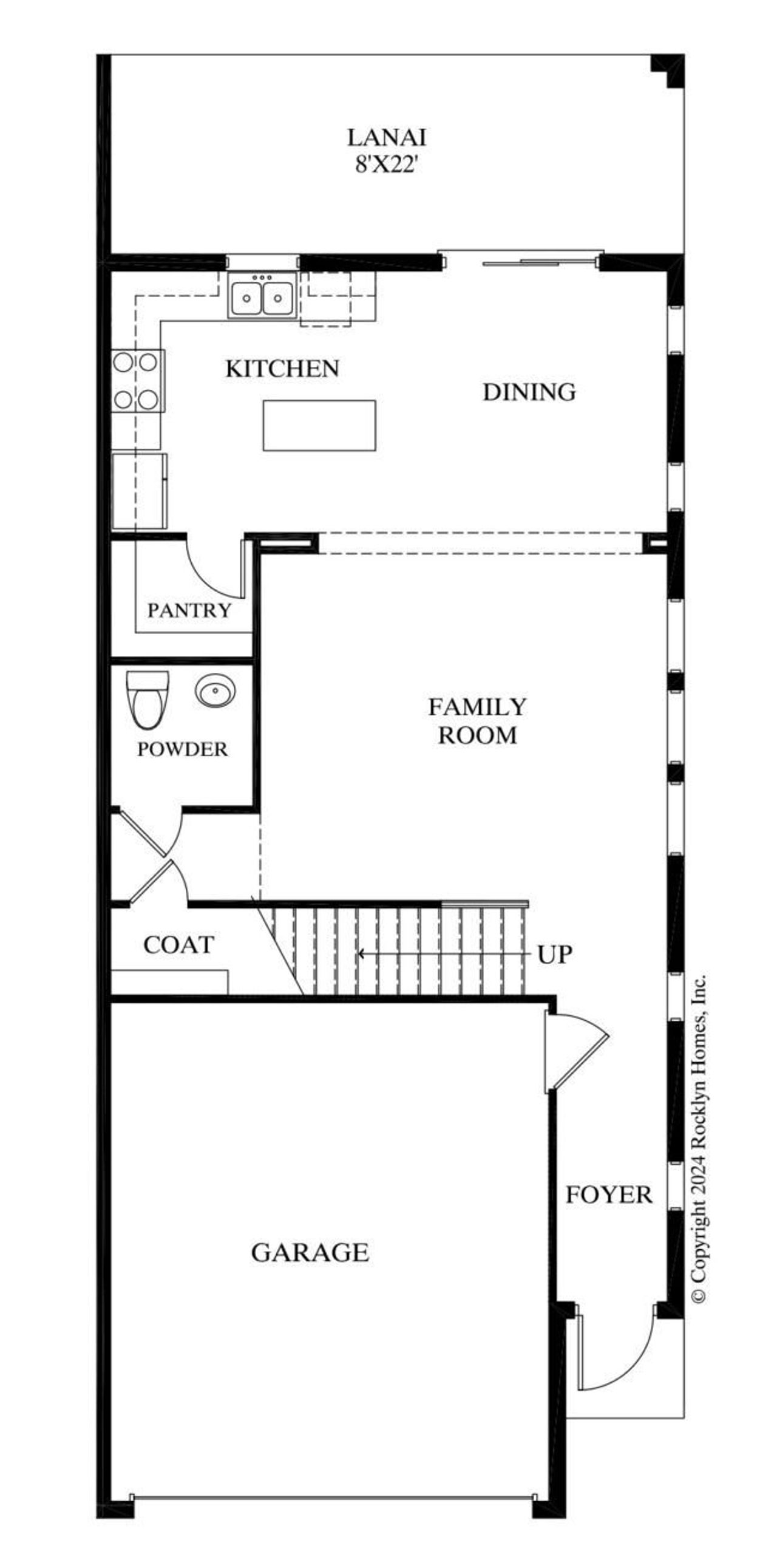 2D floor plan layout for the Redland by Rocklyn Homes in Emerald Fields, Hudson, FL (Image 2).
