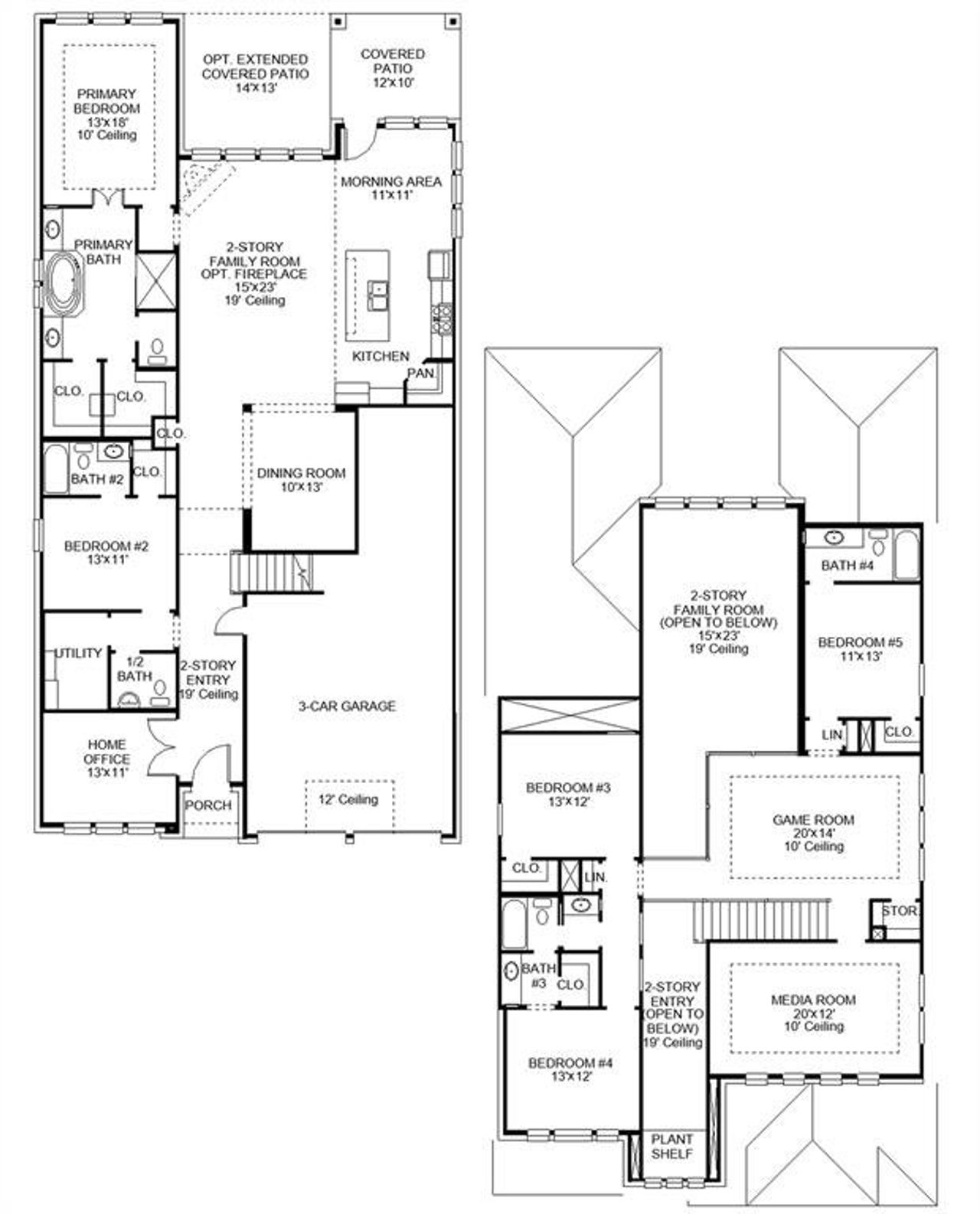 2D floor plan layout of this home in Eliana, McKinney, TX (Image 2).
