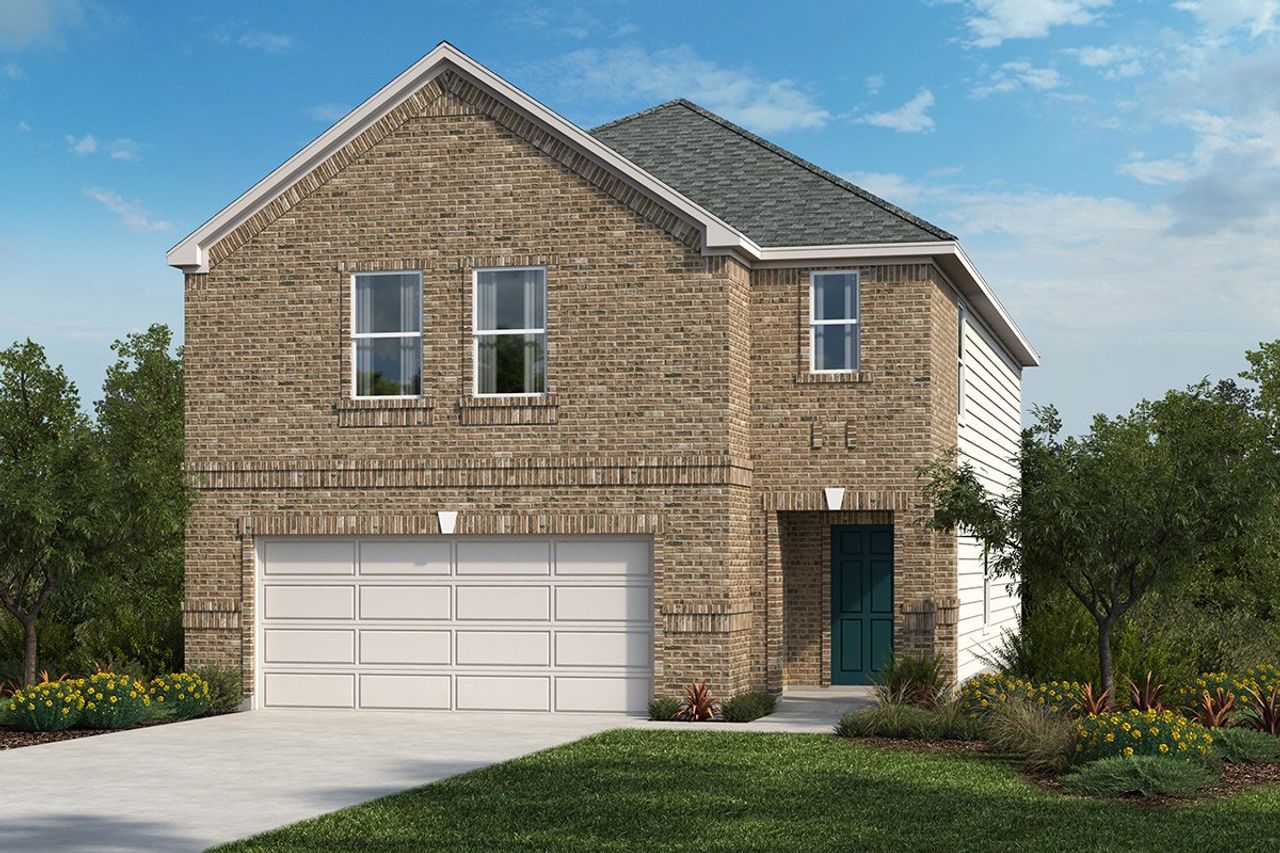 Representative exterior photo of a completed home built from the 2348 by KB Home in Serenada, Brookshire, TX (Image 2).